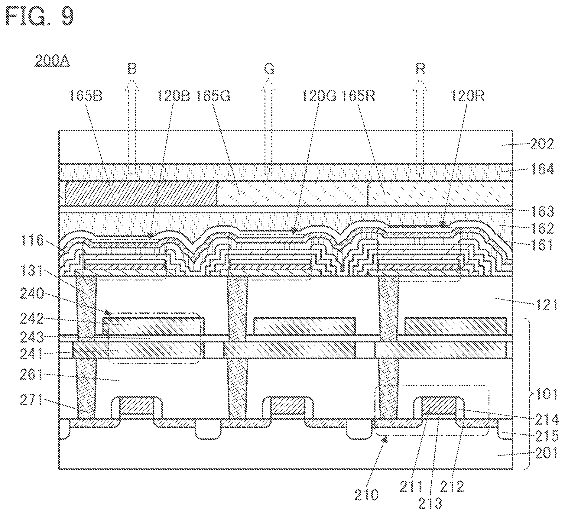 Patent US12581838 Figure 9 – Display device, display module, and fabrication method of display device