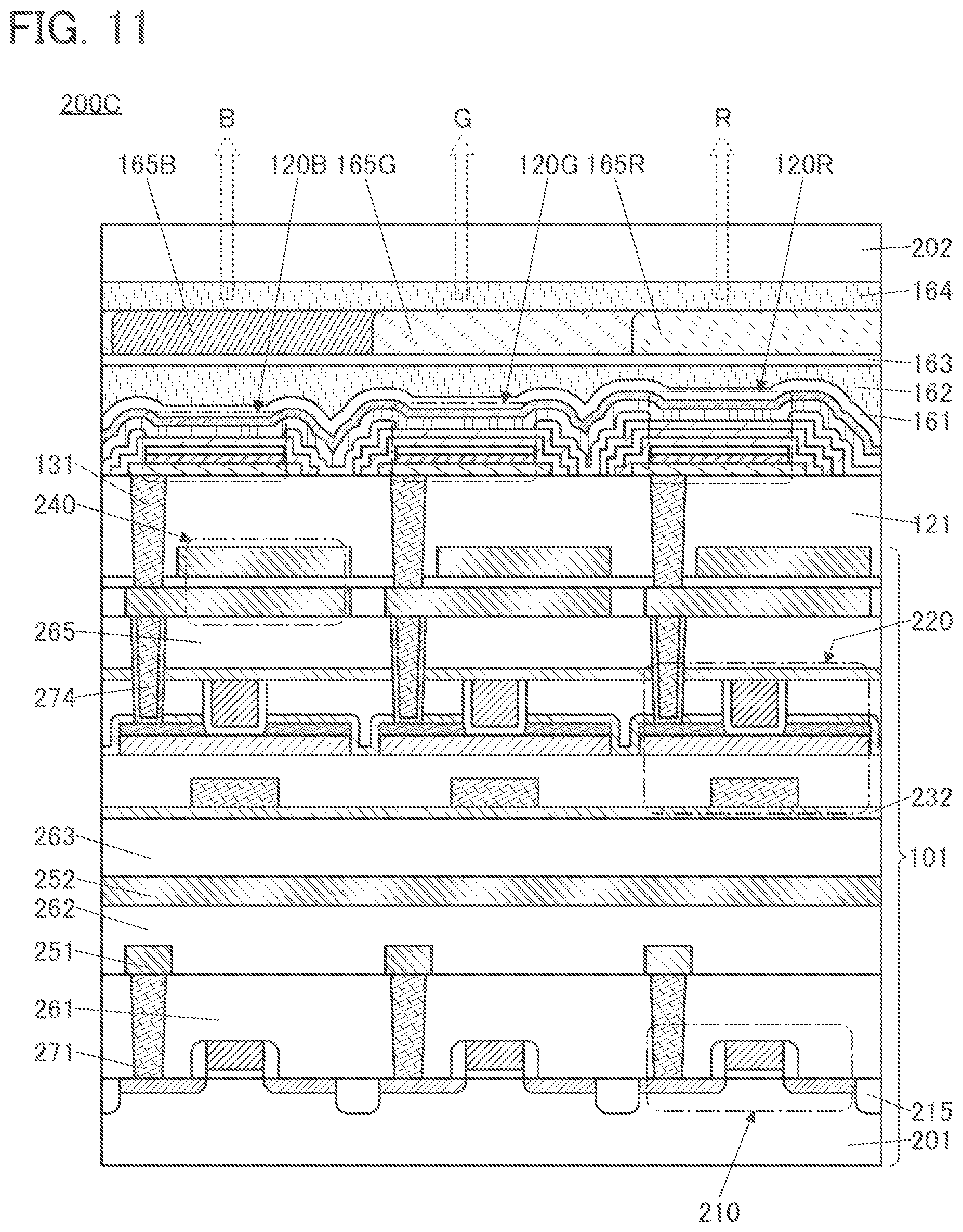 Patent US12581838 Figure 11 – Display device, display module, and fabrication method of display device