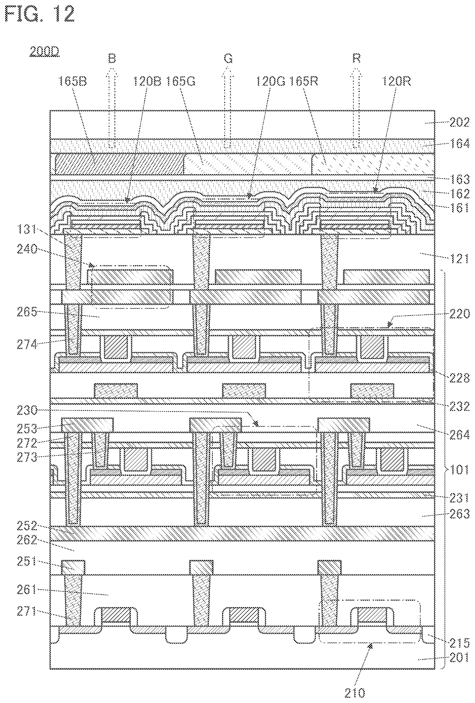 Patent US12581838 Figure 12 – Display device, display module, and fabrication method of display device