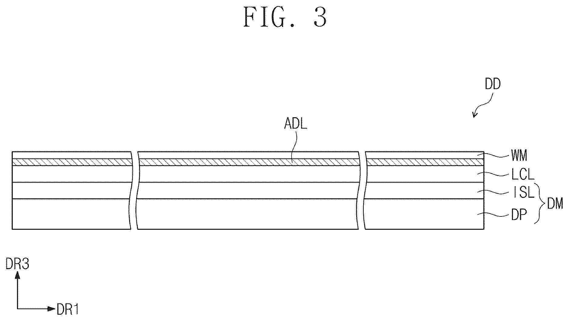 Patent US12581840 Figure 3 – Display device including low refractive and anti-reflection layers