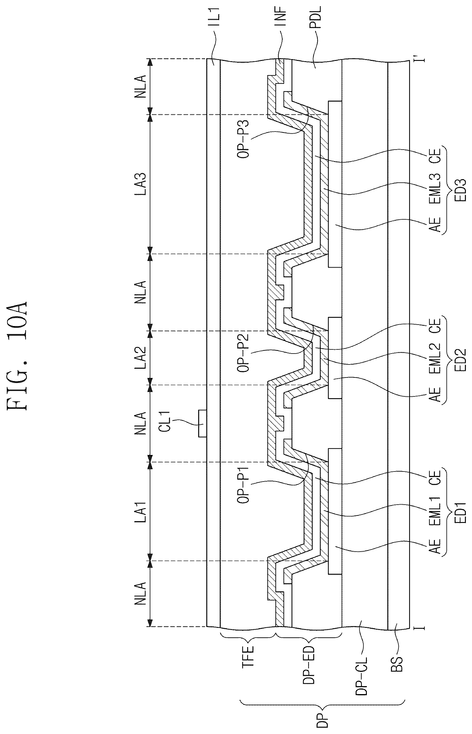 Patent US12581840 Figure 16 – Display device including low refractive and anti-reflection layers