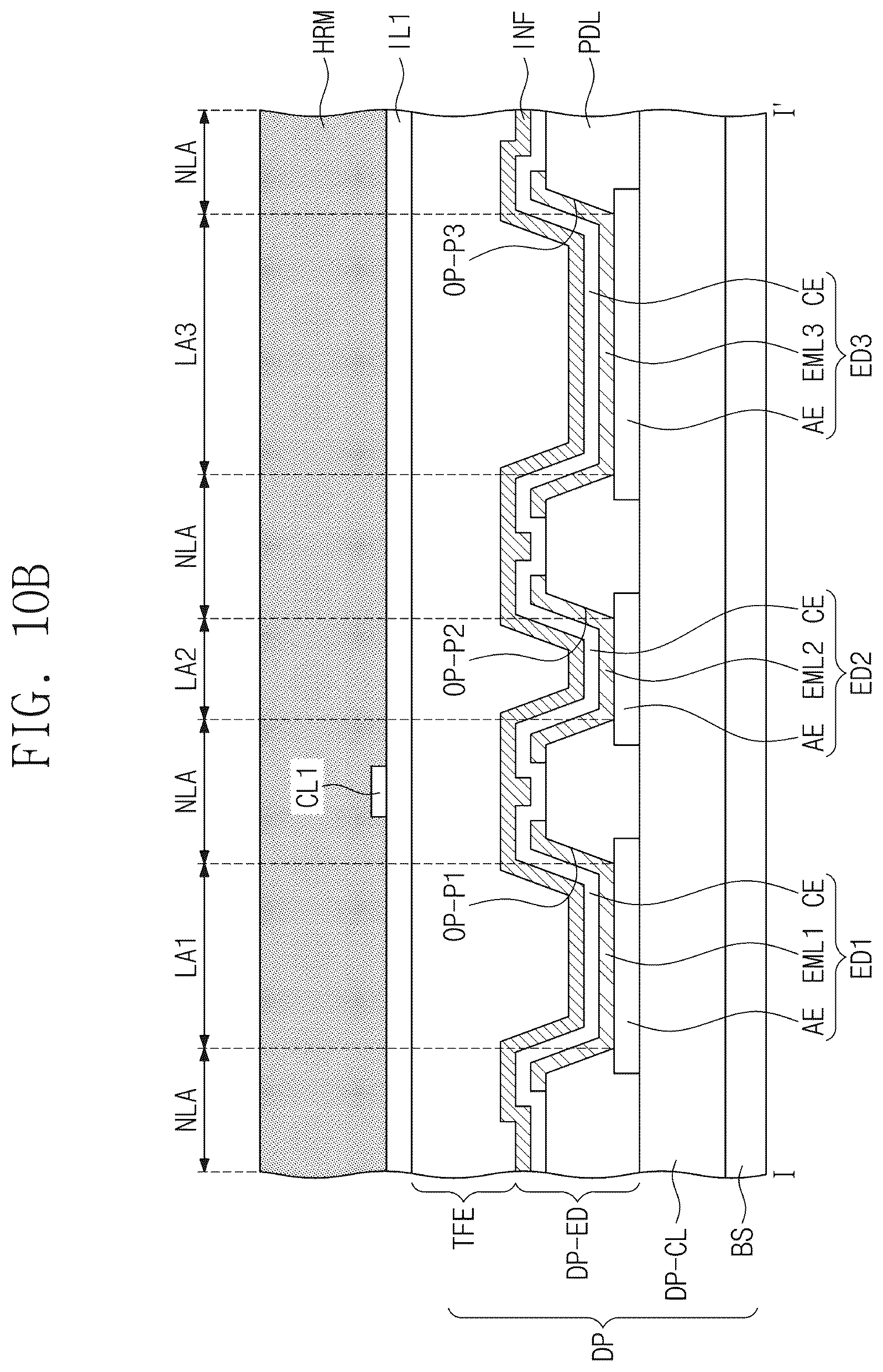Patent US12581840 Figure 17 – Display device including low refractive and anti-reflection layers