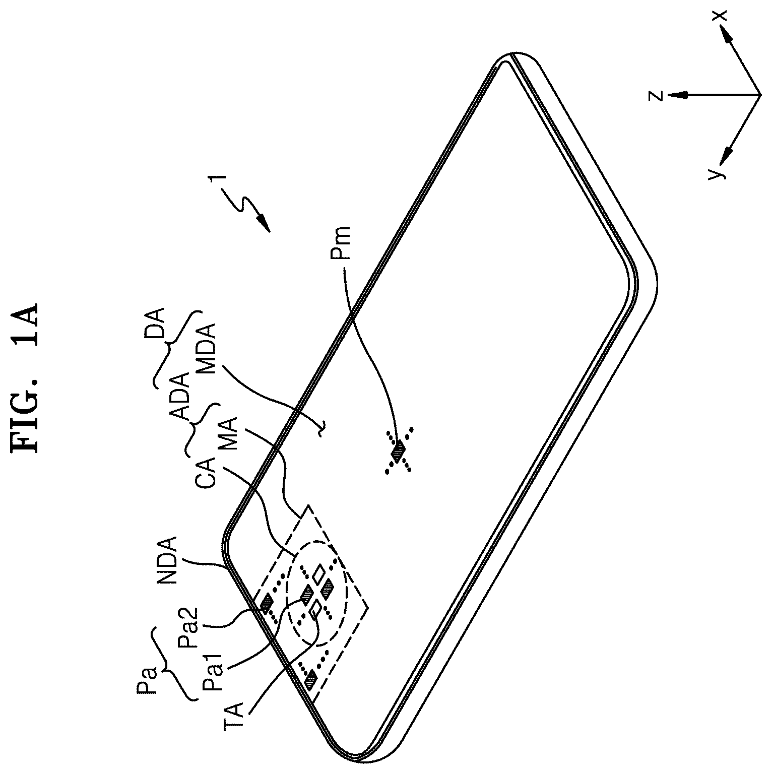 Patent US12581841 Figure 1 – Display apparatus