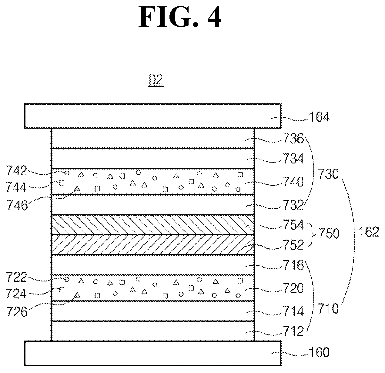 Patent US12581847 Figure 4 – Organic light emitting diode and organic light emitting device including the same