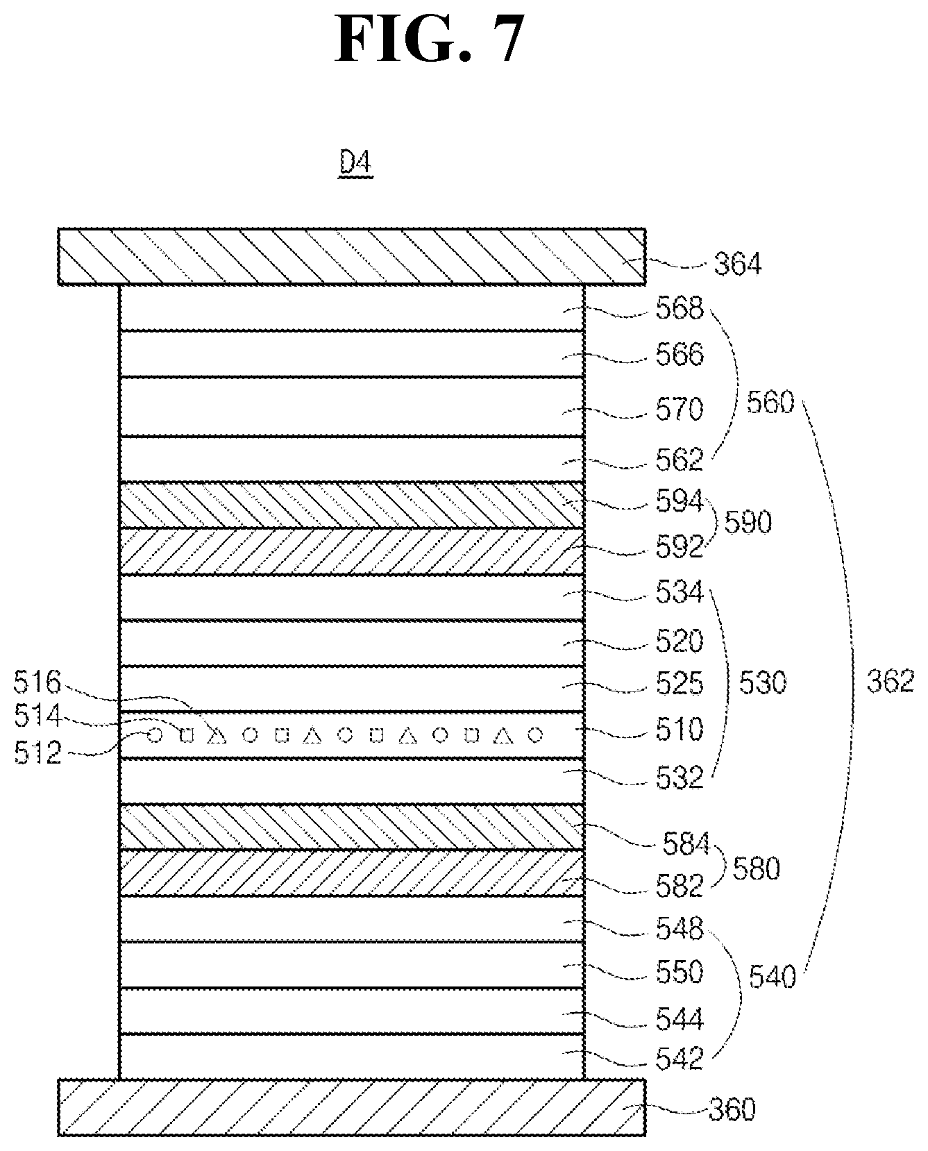 Patent US12581847 Figure 7 – Organic light emitting diode and organic light emitting device including the same