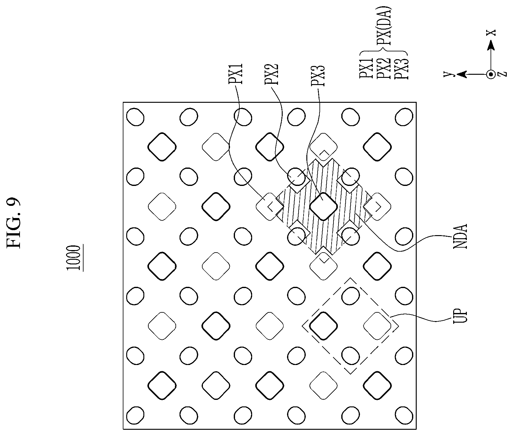 Patent US12581853 Figure 9 – Organic compound and sensor and sensor embedded display panel and electronic device