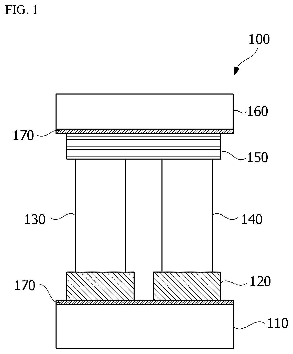 Patent US12581855 Figure 1 – Thermoelectric module