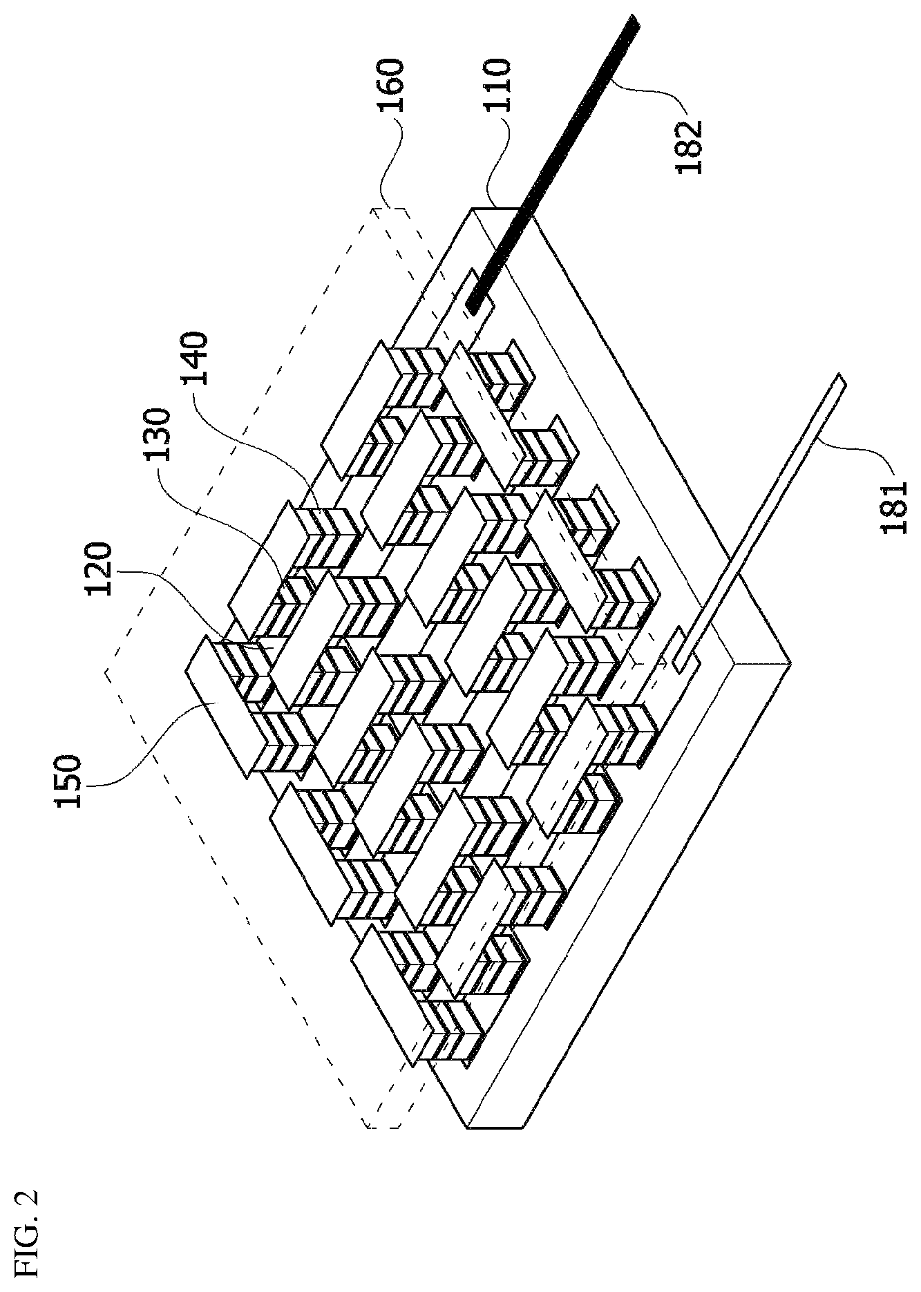 Patent US12581855 Figure 2 – Thermoelectric module