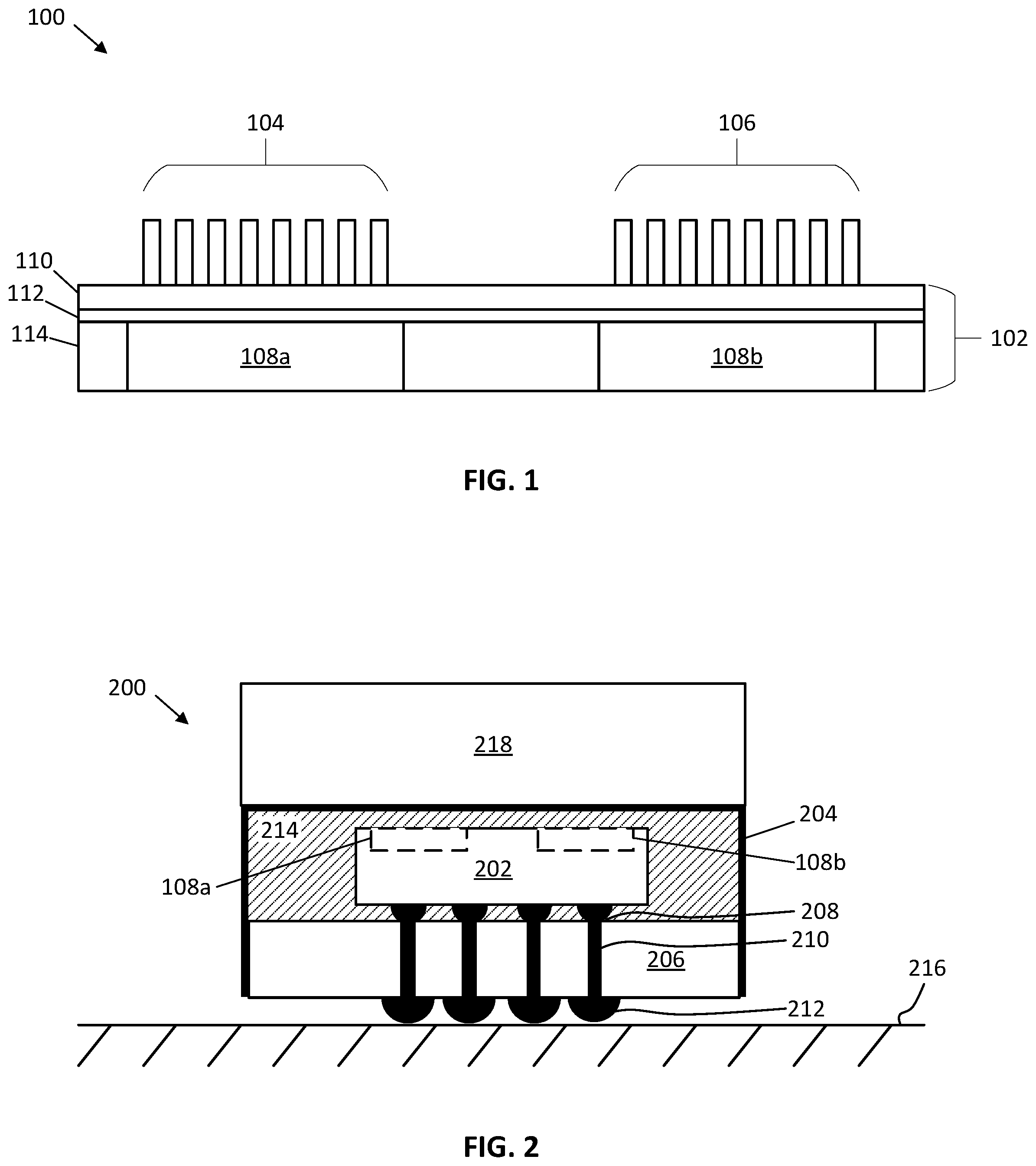 Patent US12581857 Figure 1 – Integrated thermoelectric device to mitigate integrated circuit hot spots