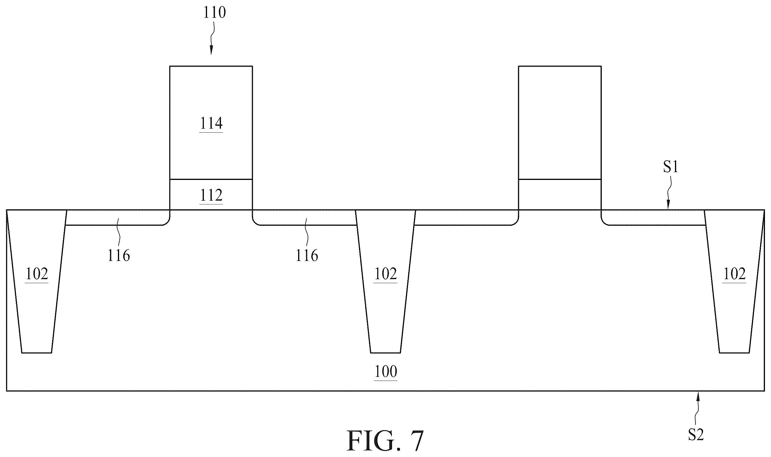 Patent US12581876 Figure 7 – Semiconductor device including work function layer doped with barrier elements and method for forming the same