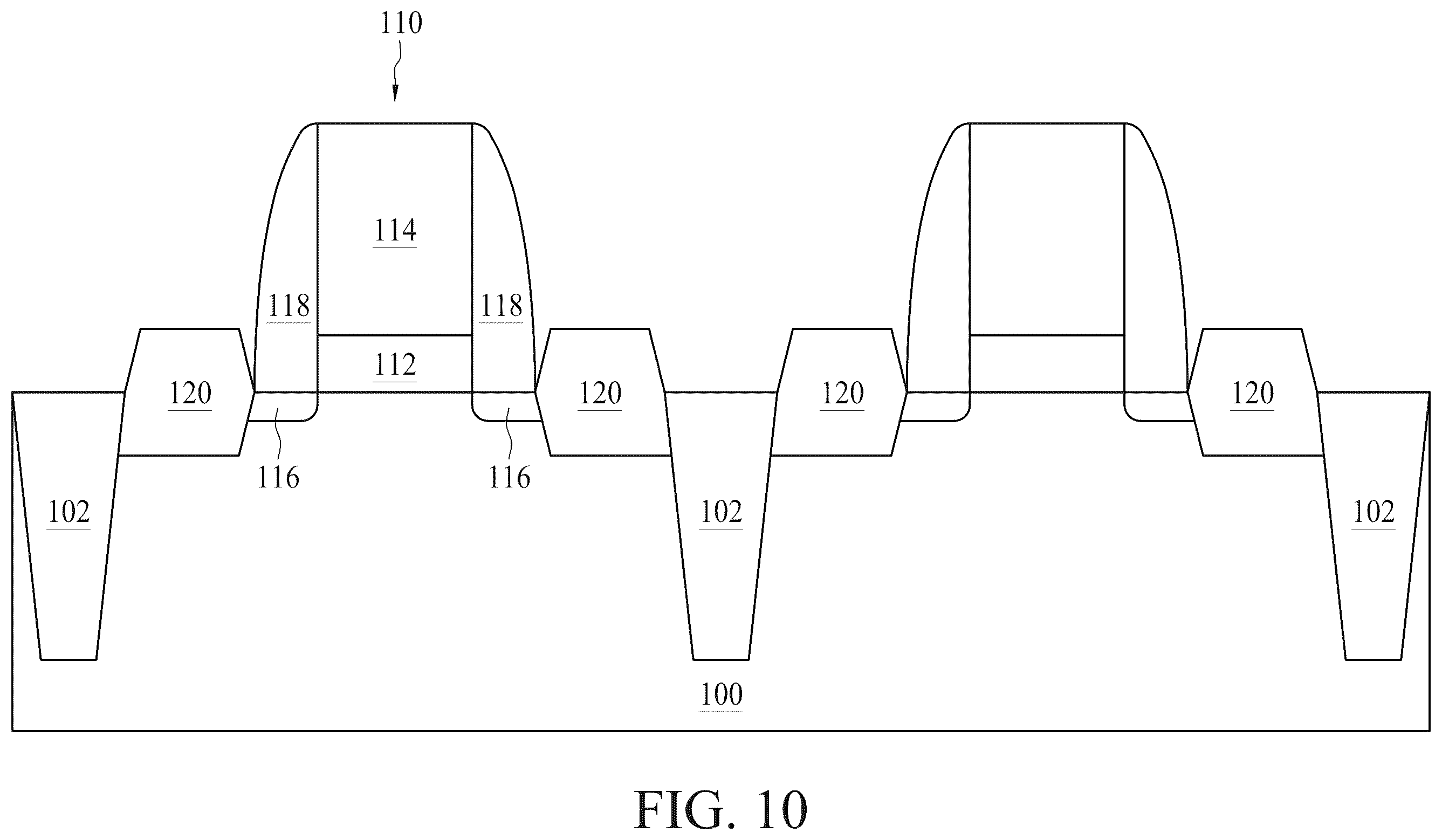 Patent US12581876 Figure 10 – Semiconductor device including work function layer doped with barrier elements and method for forming the same