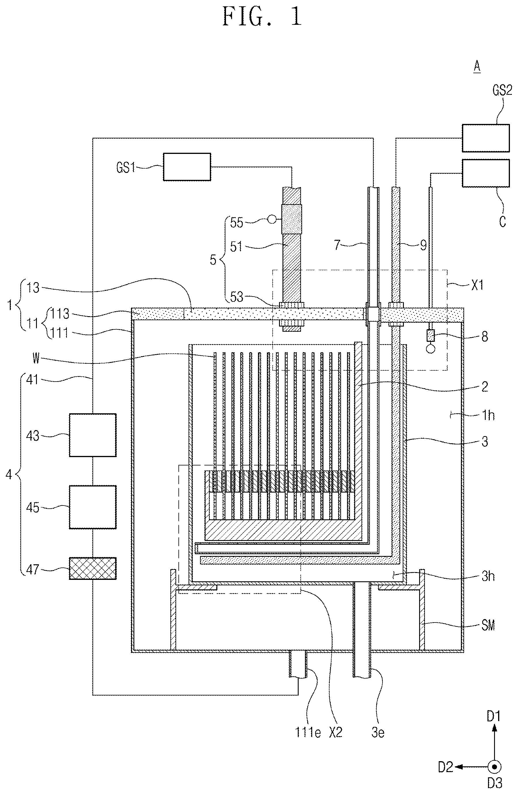 Patent US12581895 Figure 1 – Substrate processing apparatus and a method of processing a substrate using the same