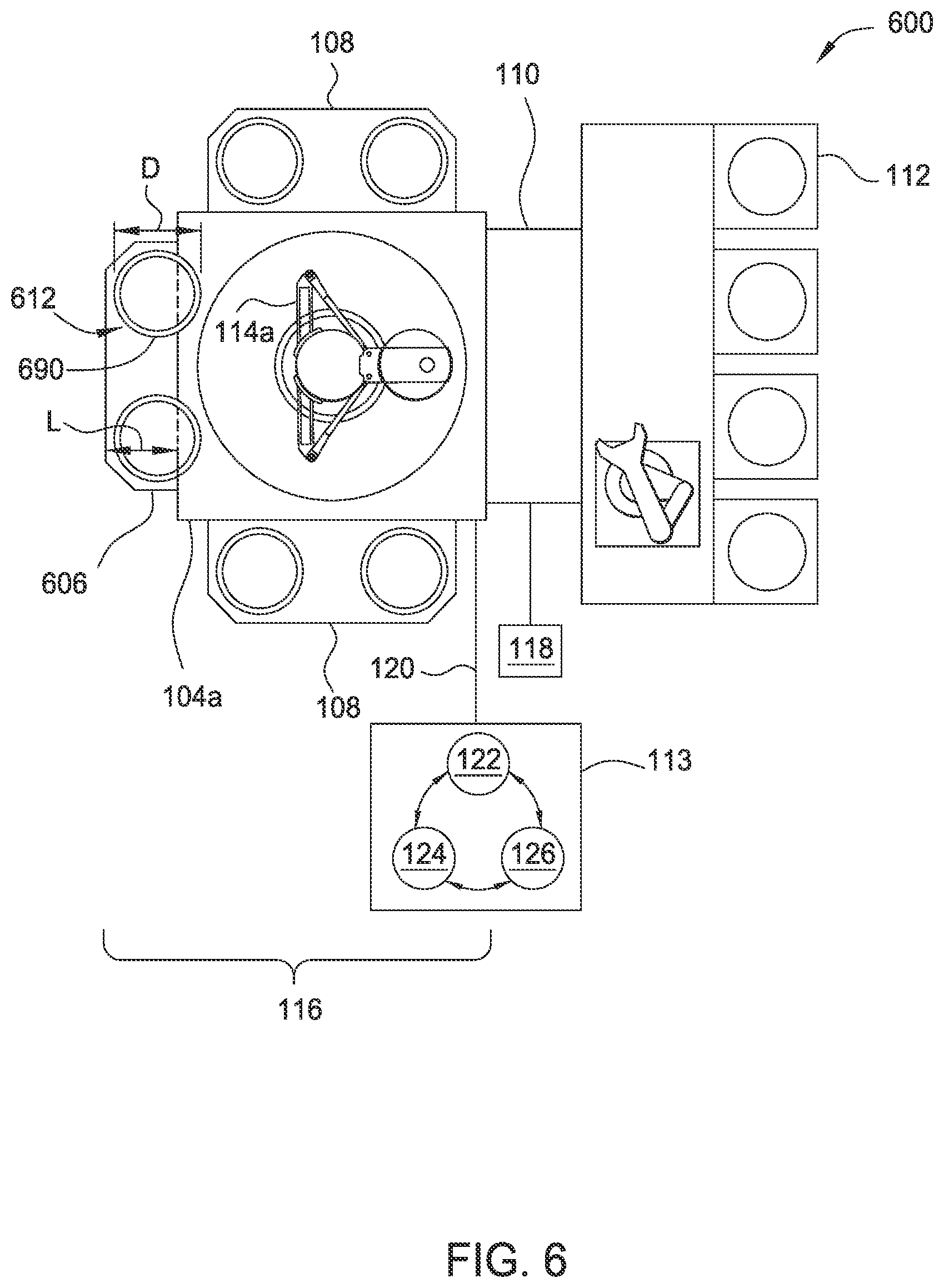 Patent US12581896 Figure 8 – External substrate system rotation in a semiconductor processing system