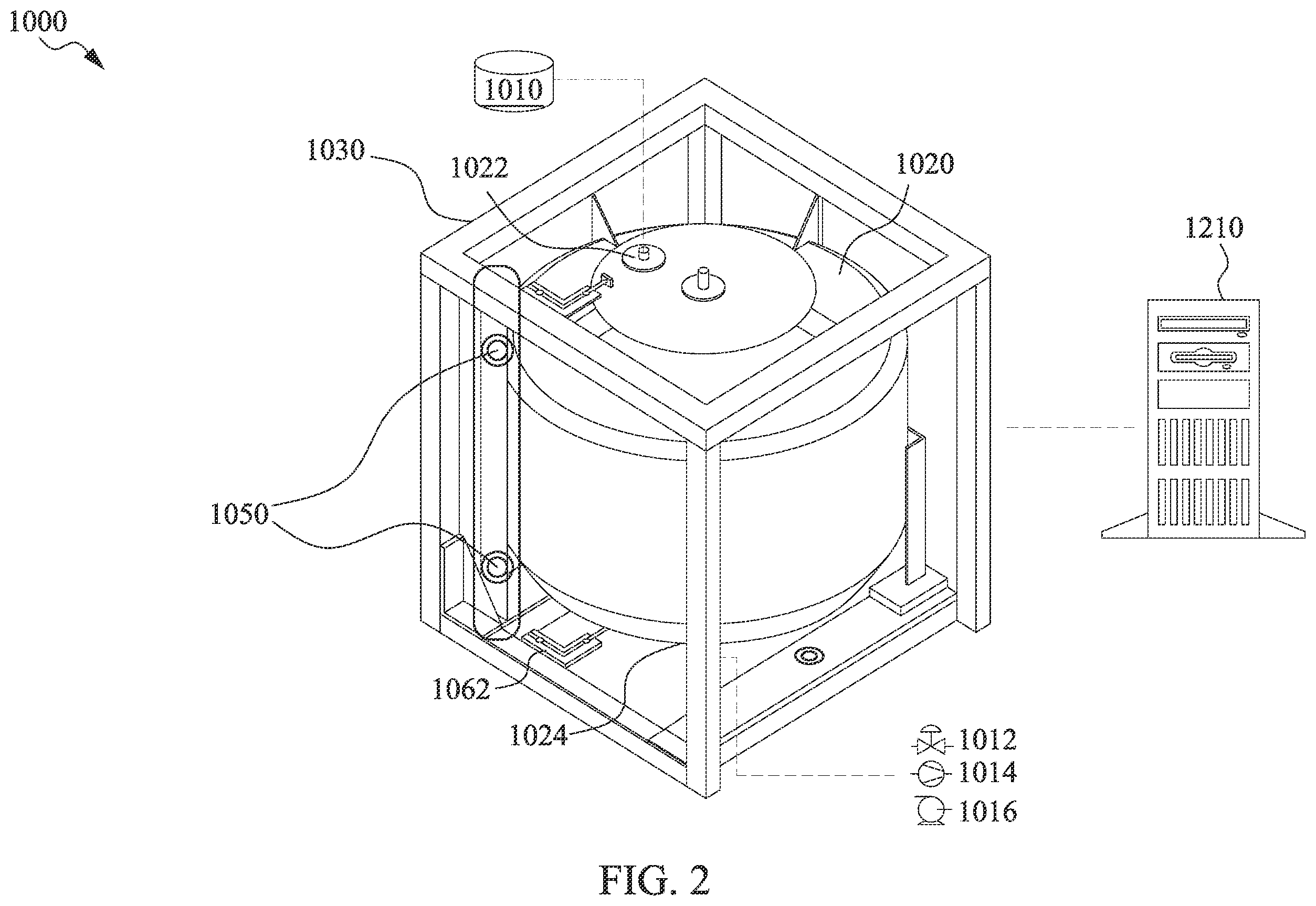 Patent US12581897 Figure 2 – Liquid storage for facility chemical supply system