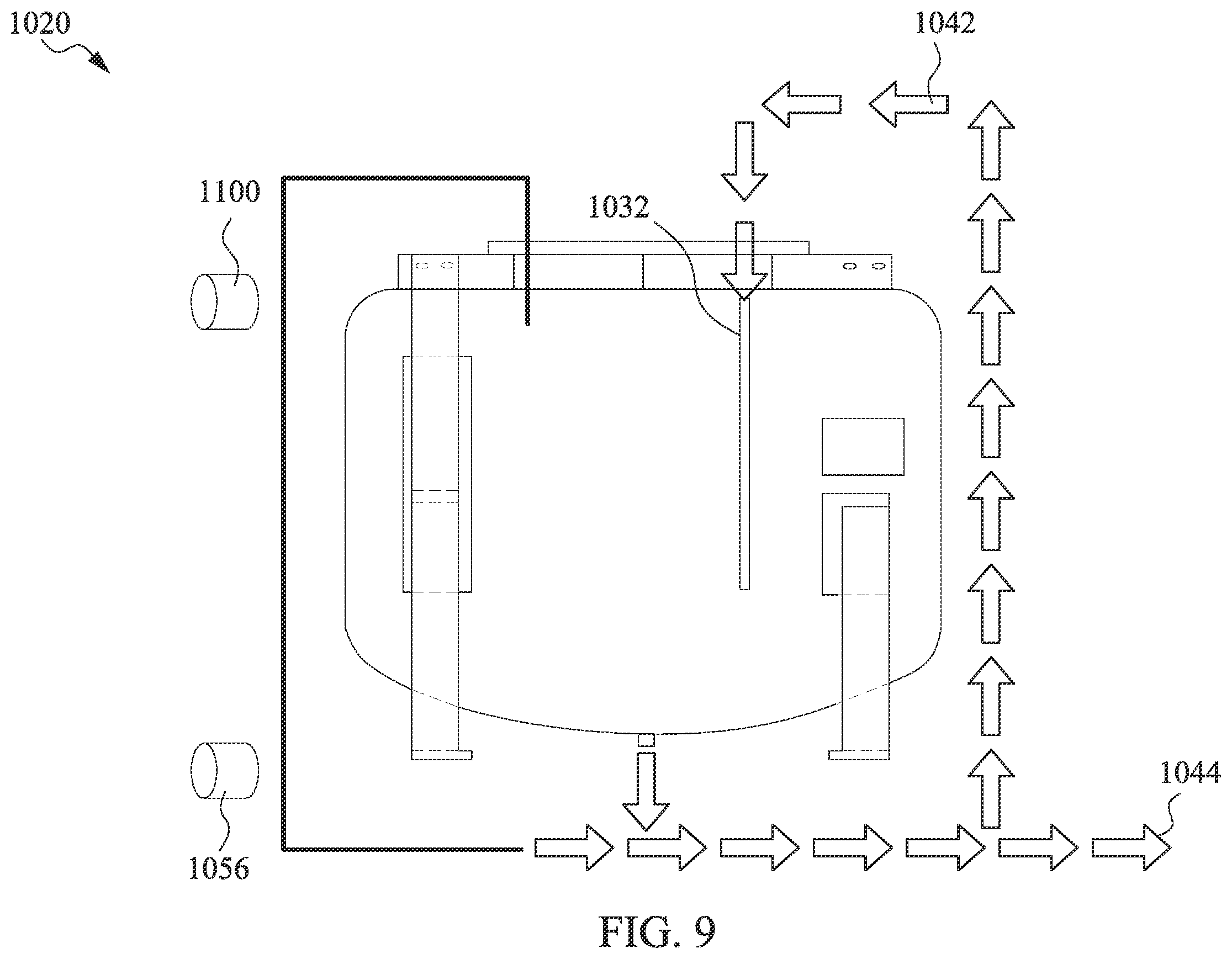 Patent US12581897 Figure 9 – Liquid storage for facility chemical supply system