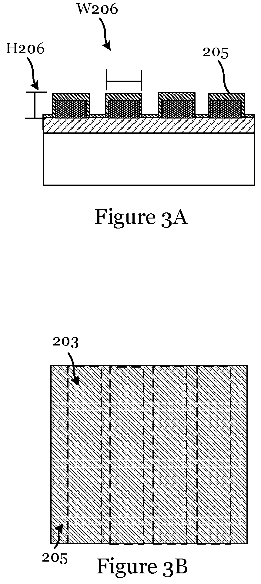 Patent US12581921 Figure 3 – Multiple patterning with selective mandrel formation