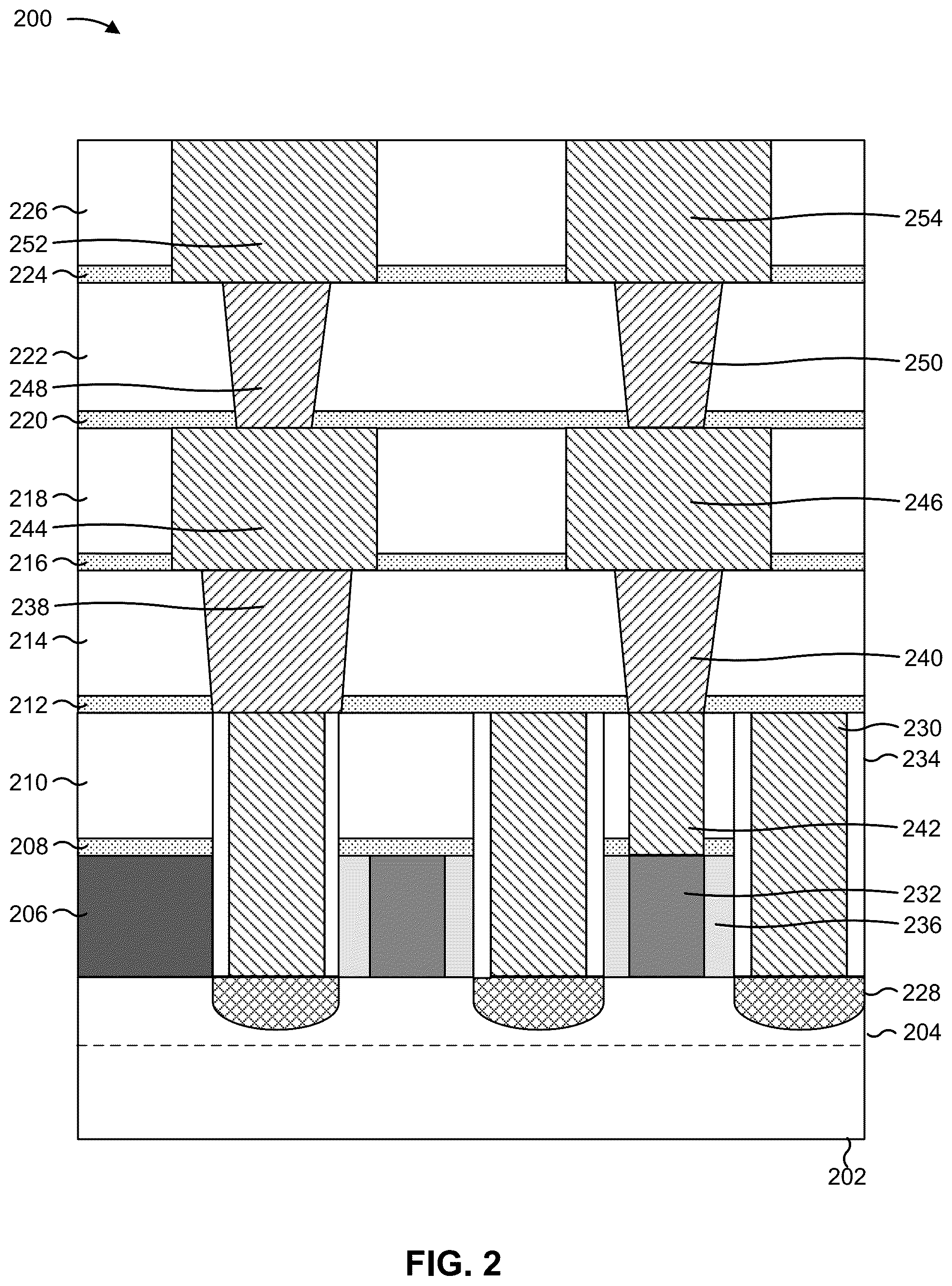 Patent US12581924 Figure 2 – Metal nitride diffusion barrier and methods of formation