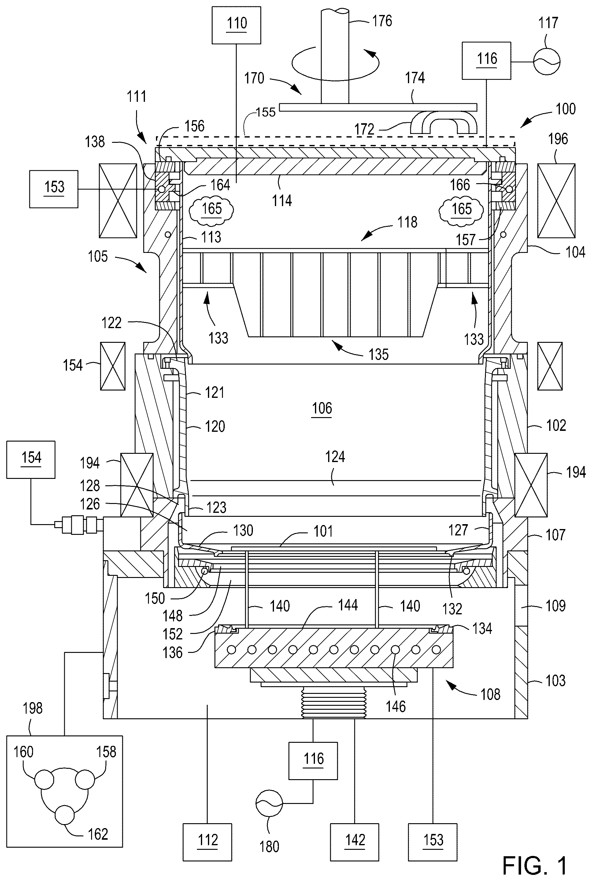 Patent US12581926 Figure 1 – Methods and apparatus for processing a substrate