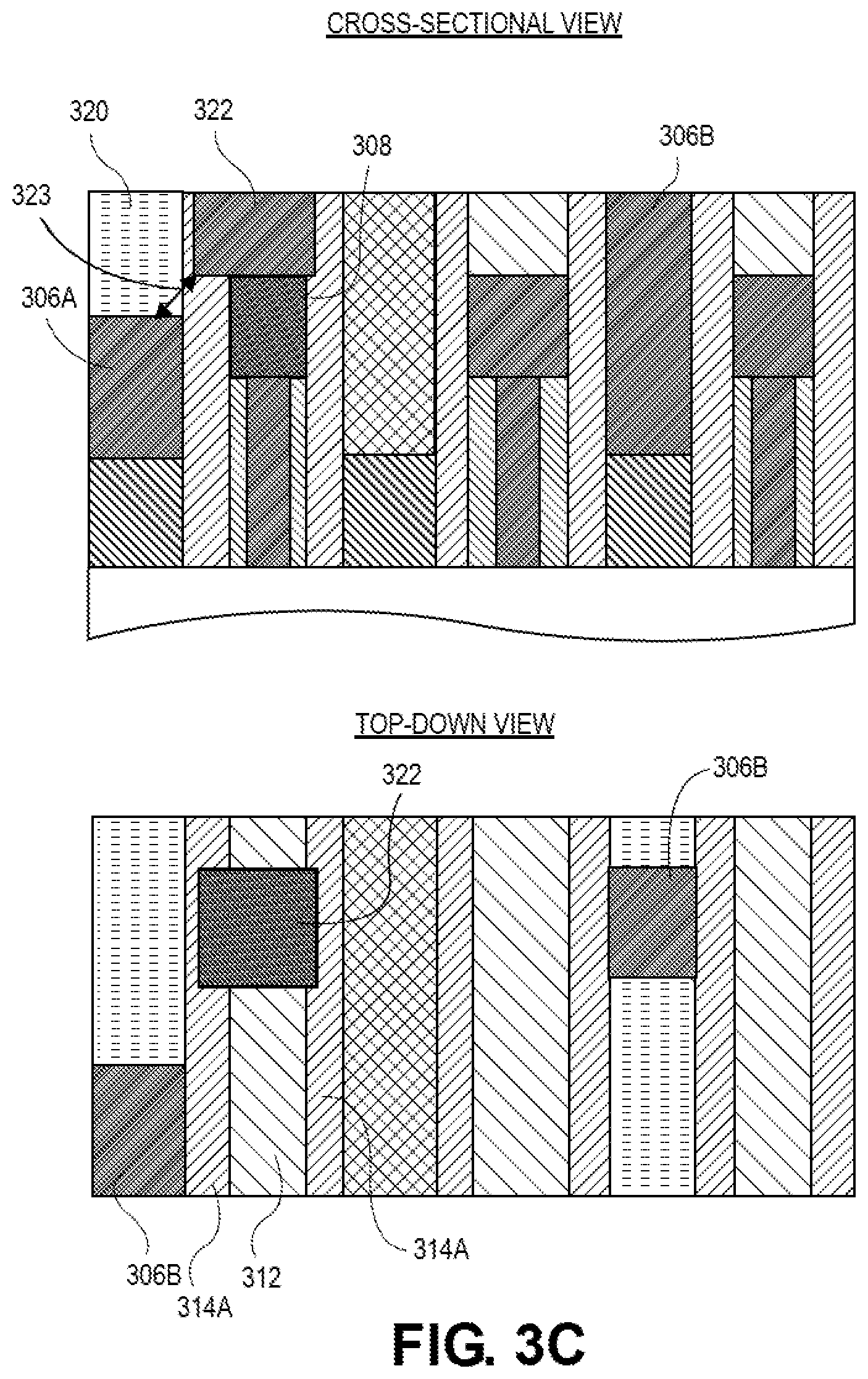Patent US12581927 Figure 5 – Contact over active gate structures with conductive trench contact taps for advanced integrated circuit structure fabrication