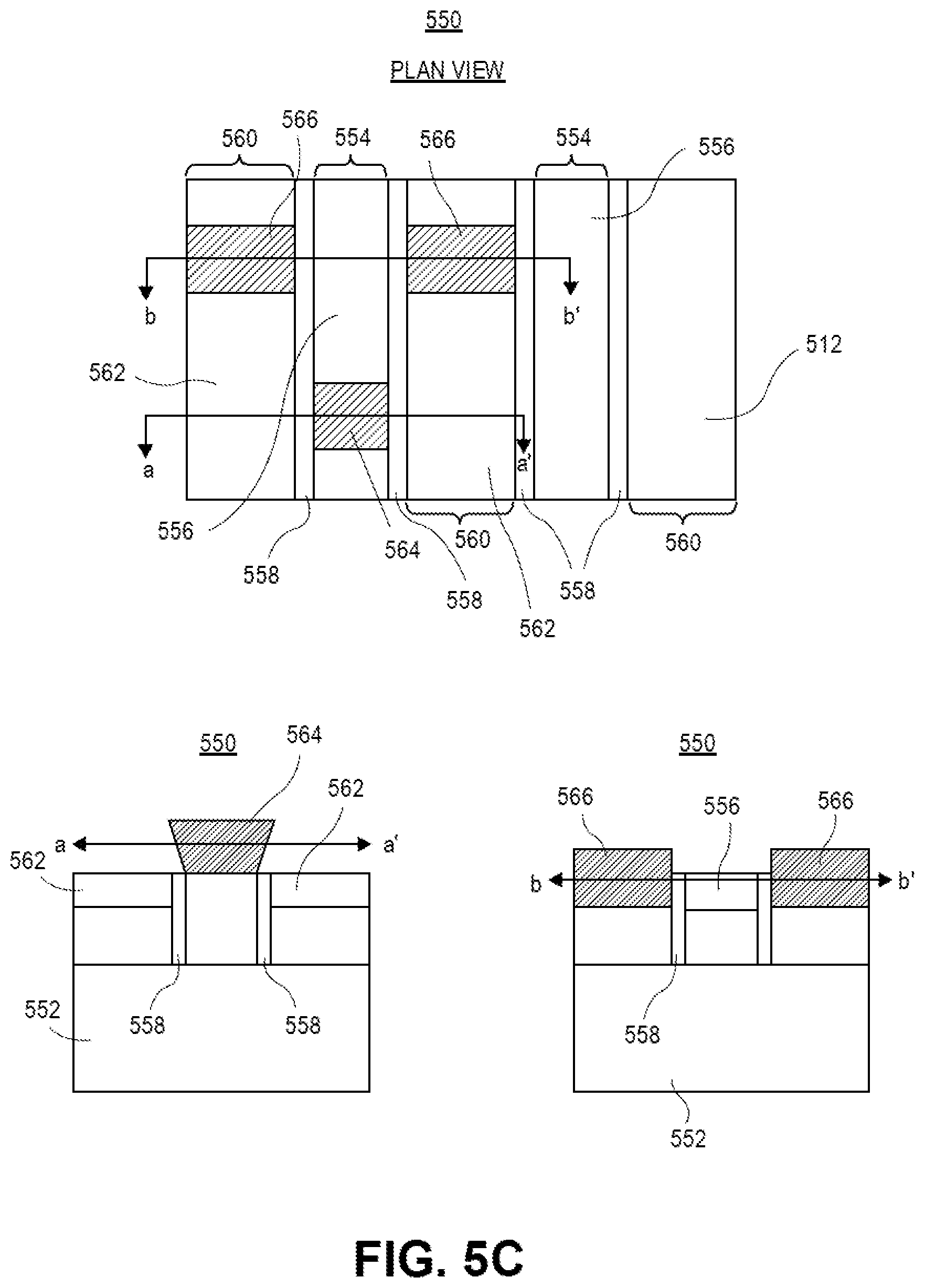 Patent US12581927 Figure 8 – Contact over active gate structures with conductive trench contact taps for advanced integrated circuit structure fabrication