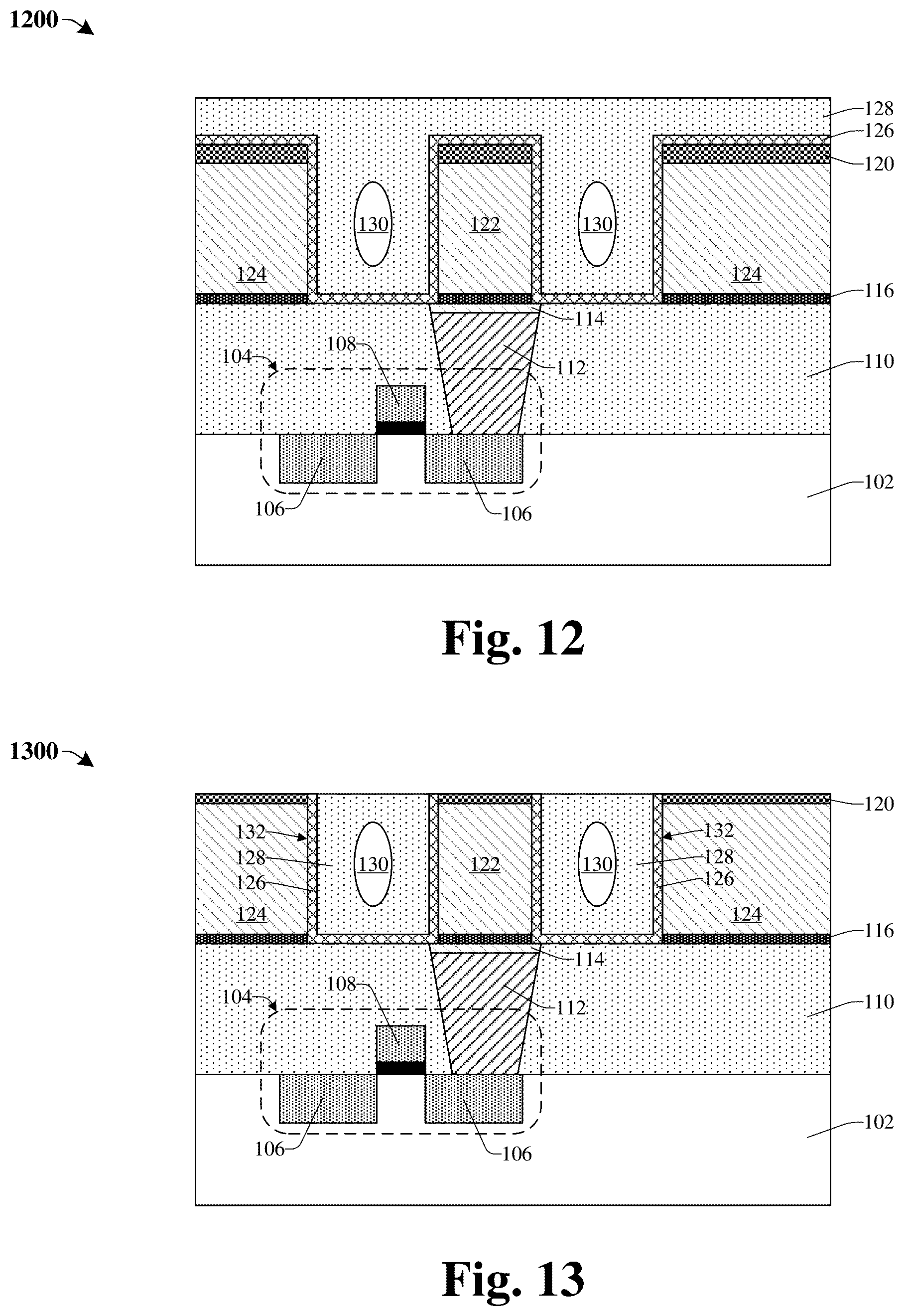 Patent US12581928 Figure 6 – Interconnect structure with protective etch-stop