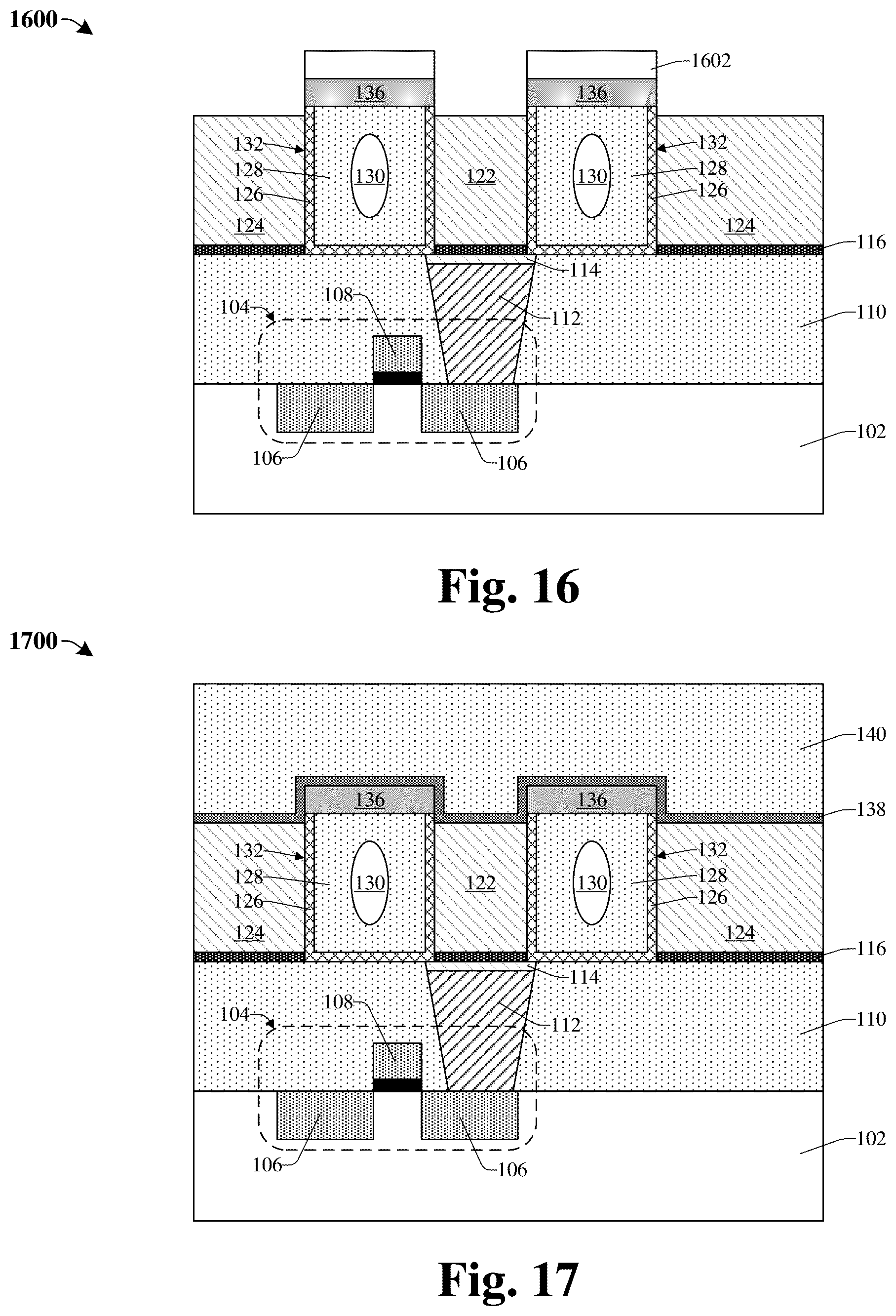 Patent US12581928 Figure 8 – Interconnect structure with protective etch-stop