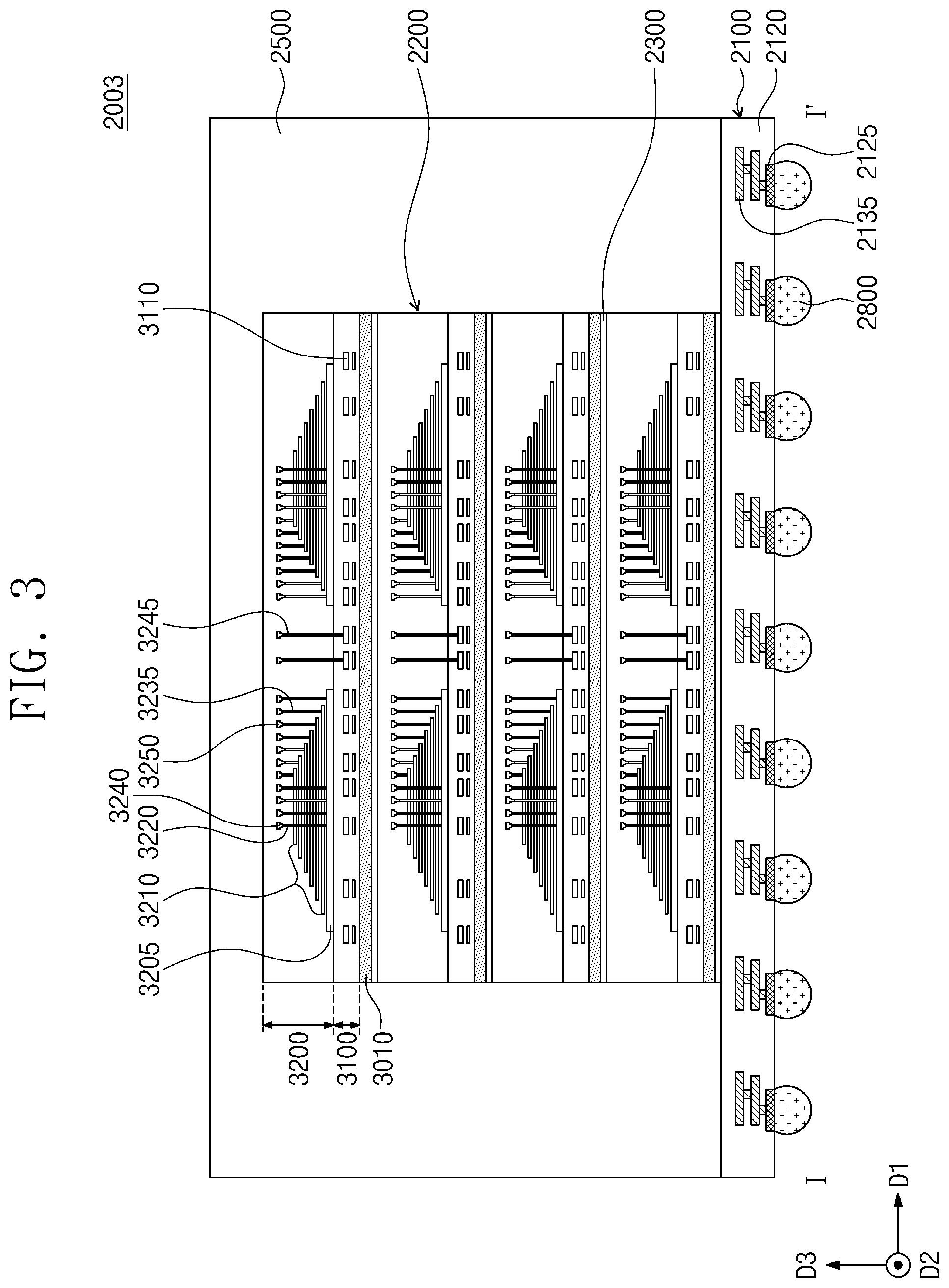 Patent US12581930 Figure 3 – Semiconductor device including electrodes each having a pad part and electronic system including the same