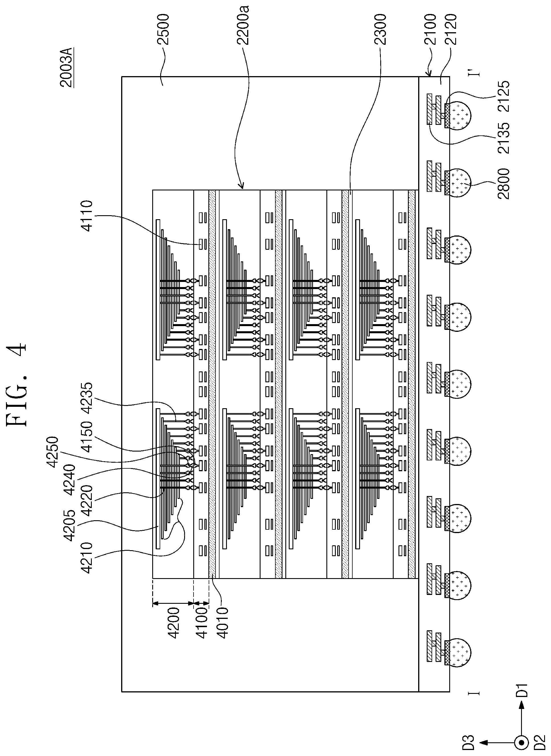 Patent US12581930 Figure 4 – Semiconductor device including electrodes each having a pad part and electronic system including the same