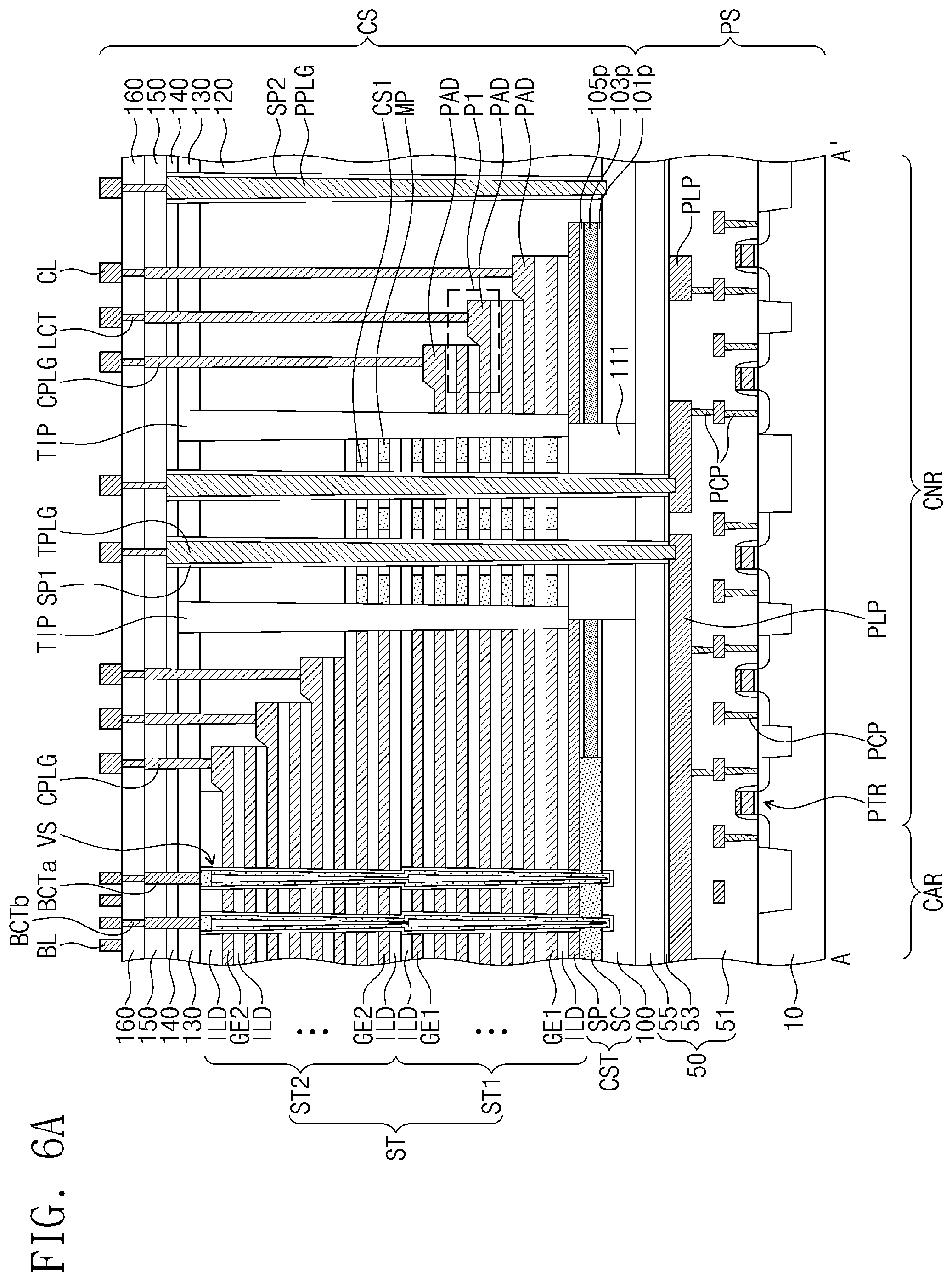 Patent US12581930 Figure 8 – Semiconductor device including electrodes each having a pad part and electronic system including the same
