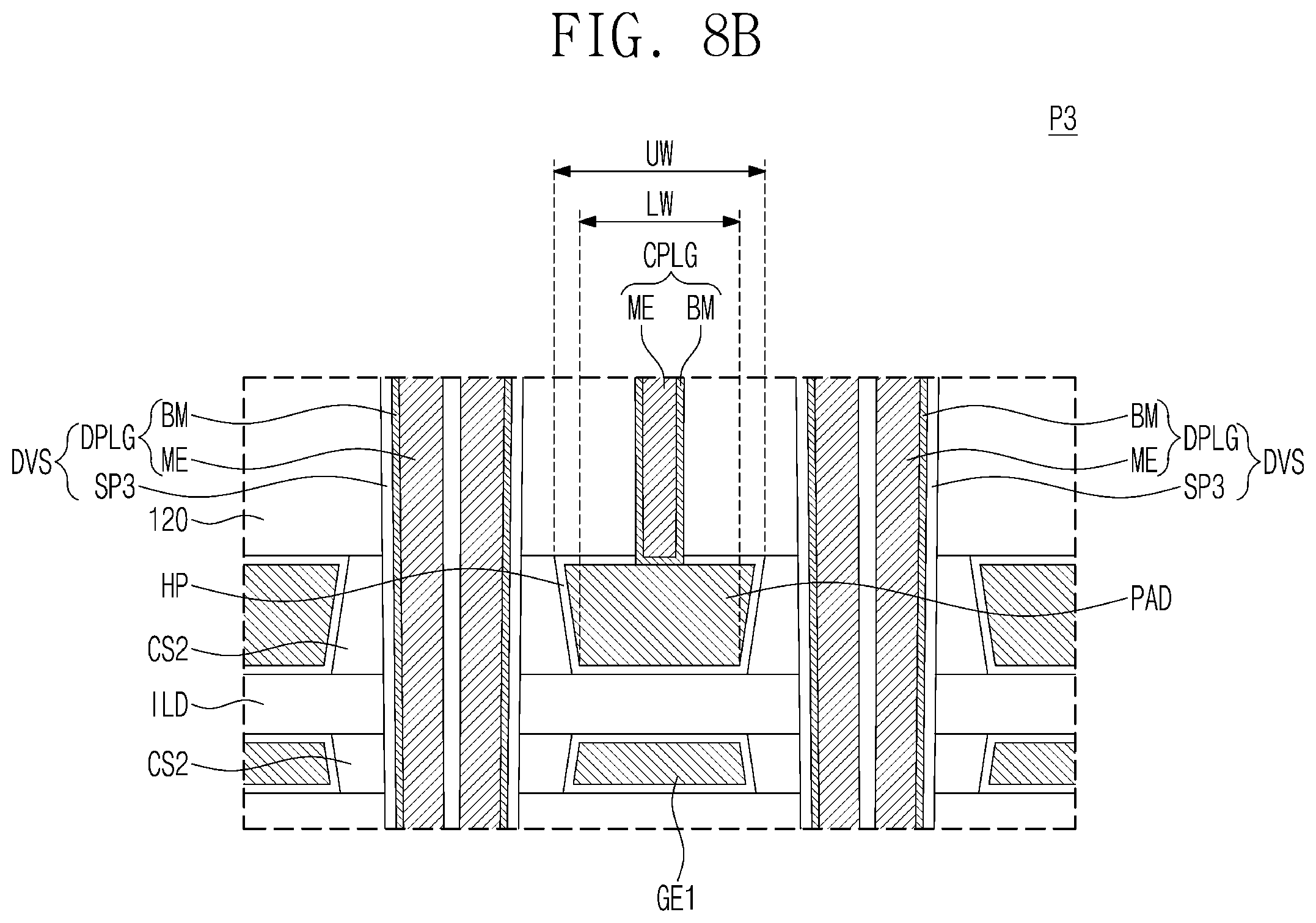 Patent US12581930 Figure 13 – Semiconductor device including electrodes each having a pad part and electronic system including the same