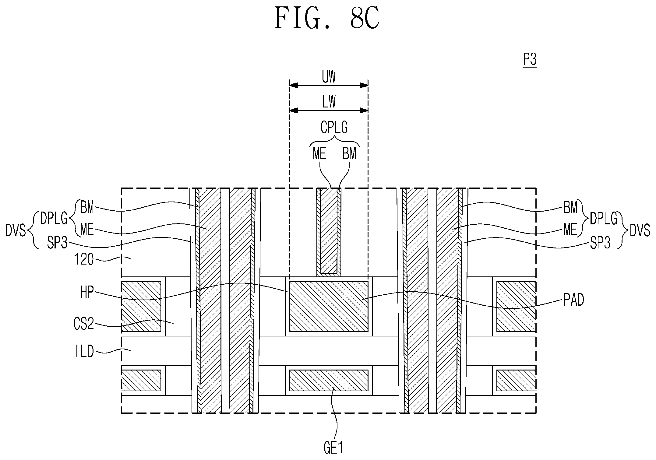 Patent US12581930 Figure 14 – Semiconductor device including electrodes each having a pad part and electronic system including the same
