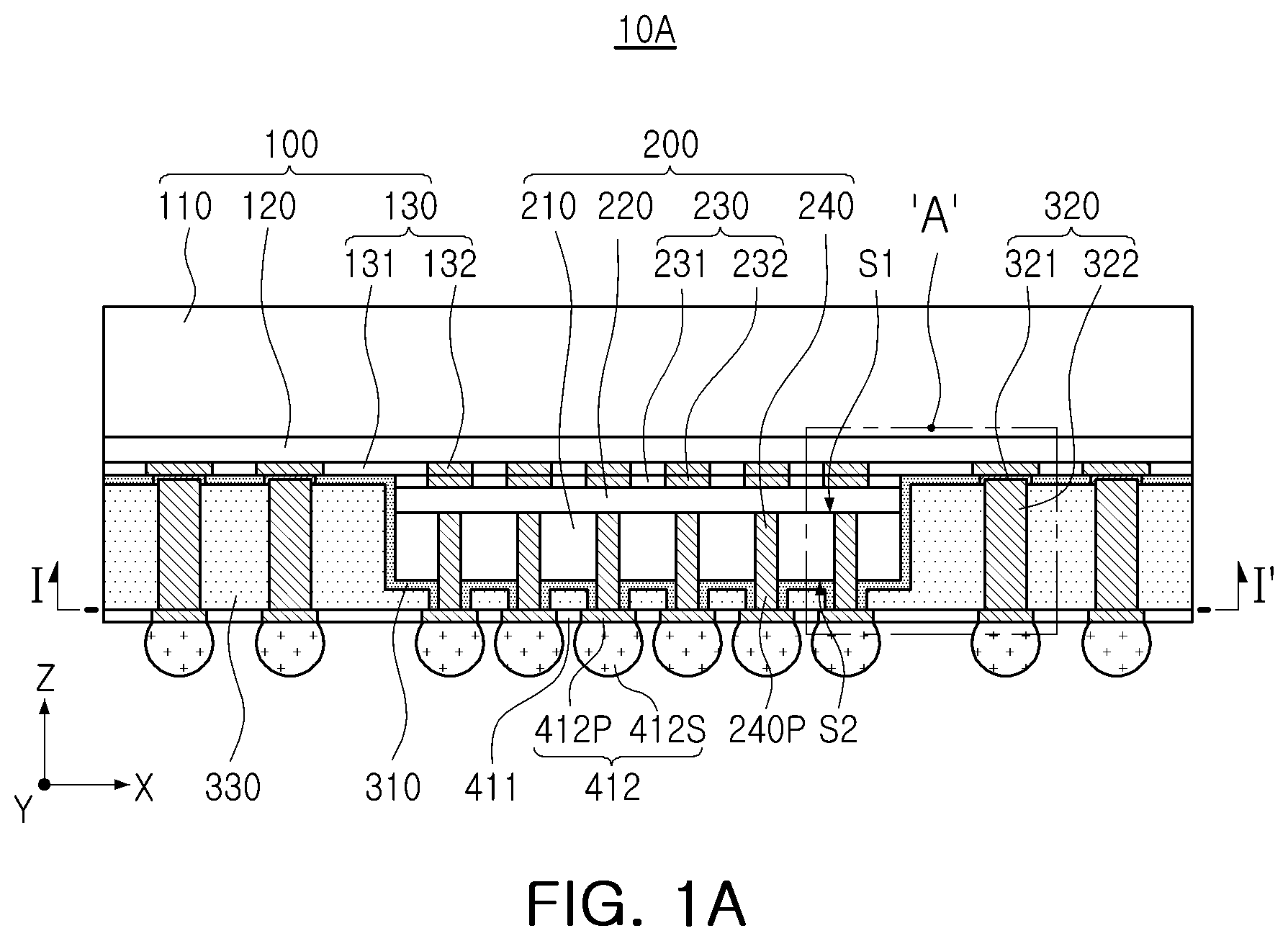 Patent US12581931 Figure 1 – Semiconductor package and method of manufacturing the same