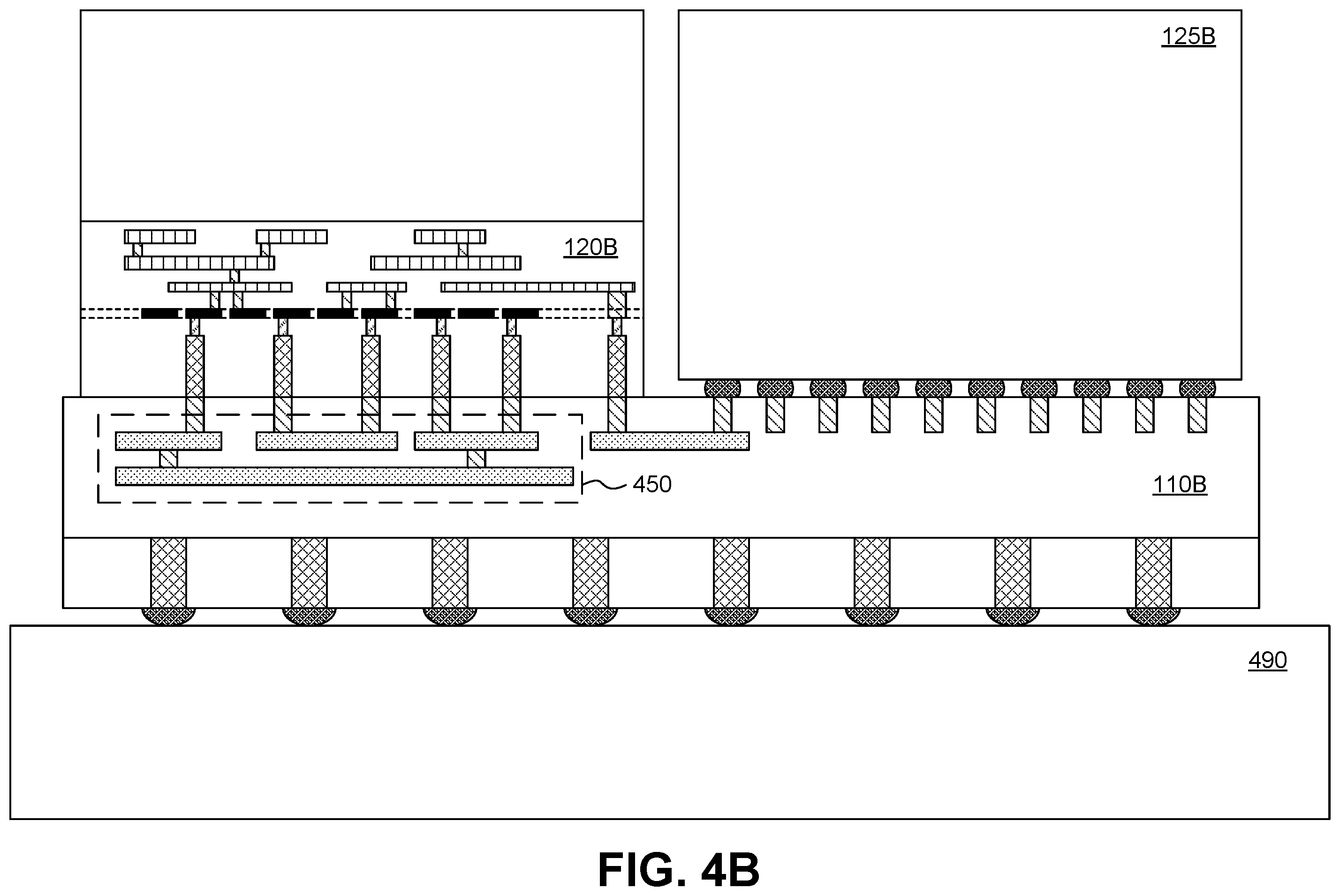 Patent US12581933 Figure 11 – Power routing for 2.5D or 3D integrated circuits including a buried power rail and interposer with power delivery network