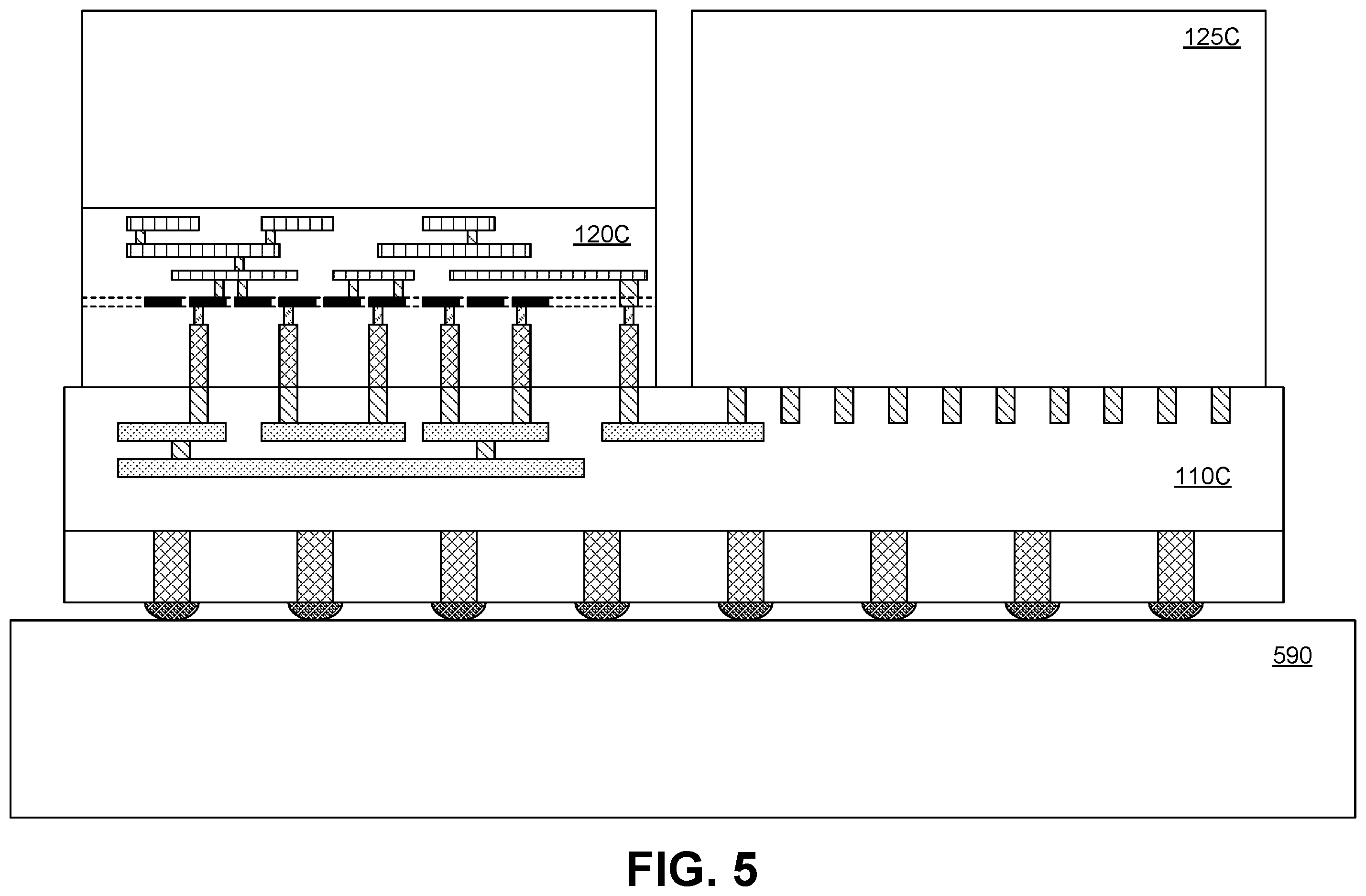 Patent US12581933 Figure 14 – Power routing for 2.5D or 3D integrated circuits including a buried power rail and interposer with power delivery network