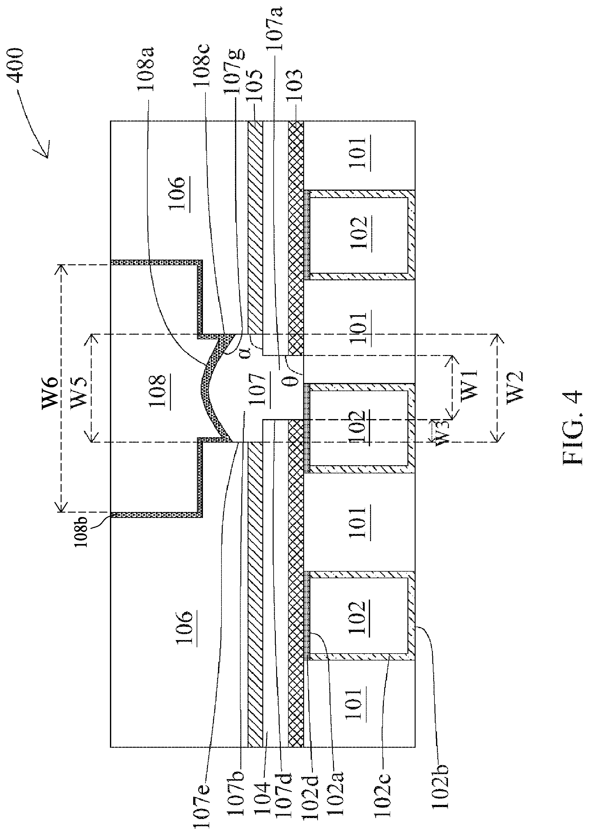 Patent US12581934 Figure 4 – Semiconductor structure and manufacturing method thereof