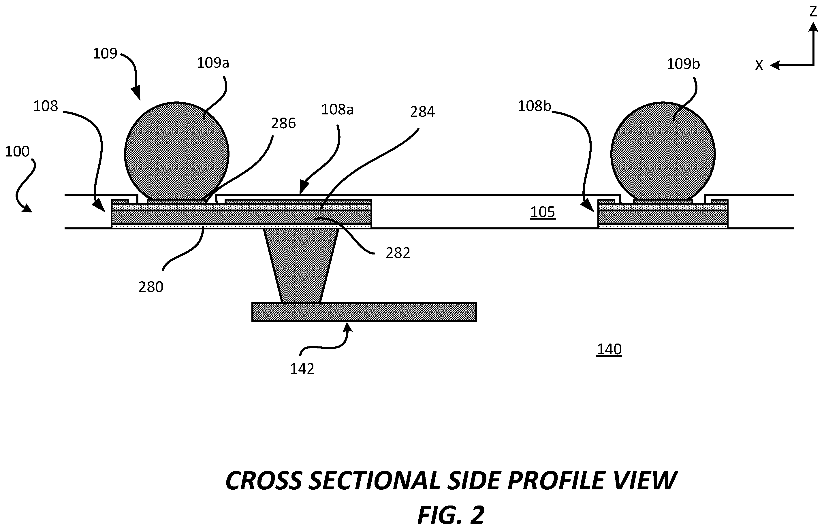 Patent US12581937 Figure 2 – Integrated device comprising metallization interconnects