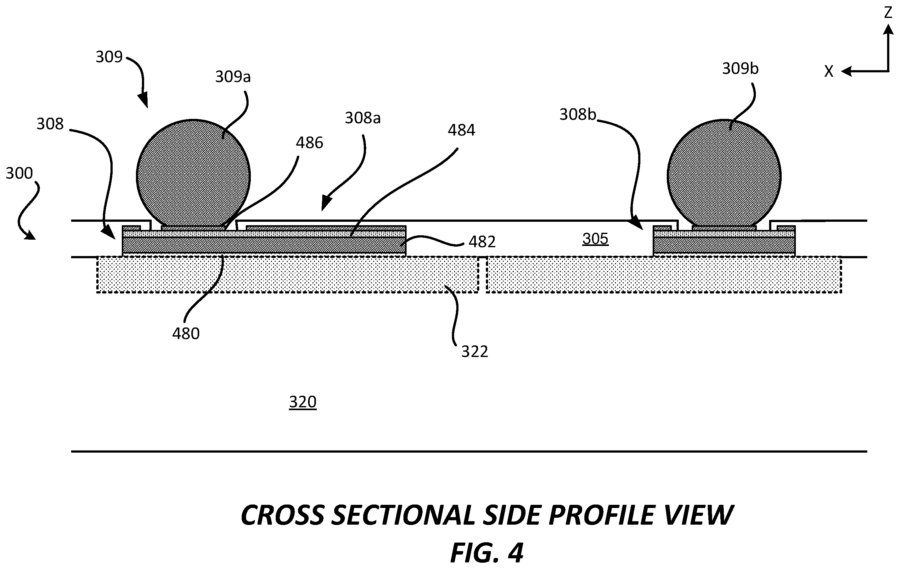 Patent US12581937 Figure 4 – Integrated device comprising metallization interconnects