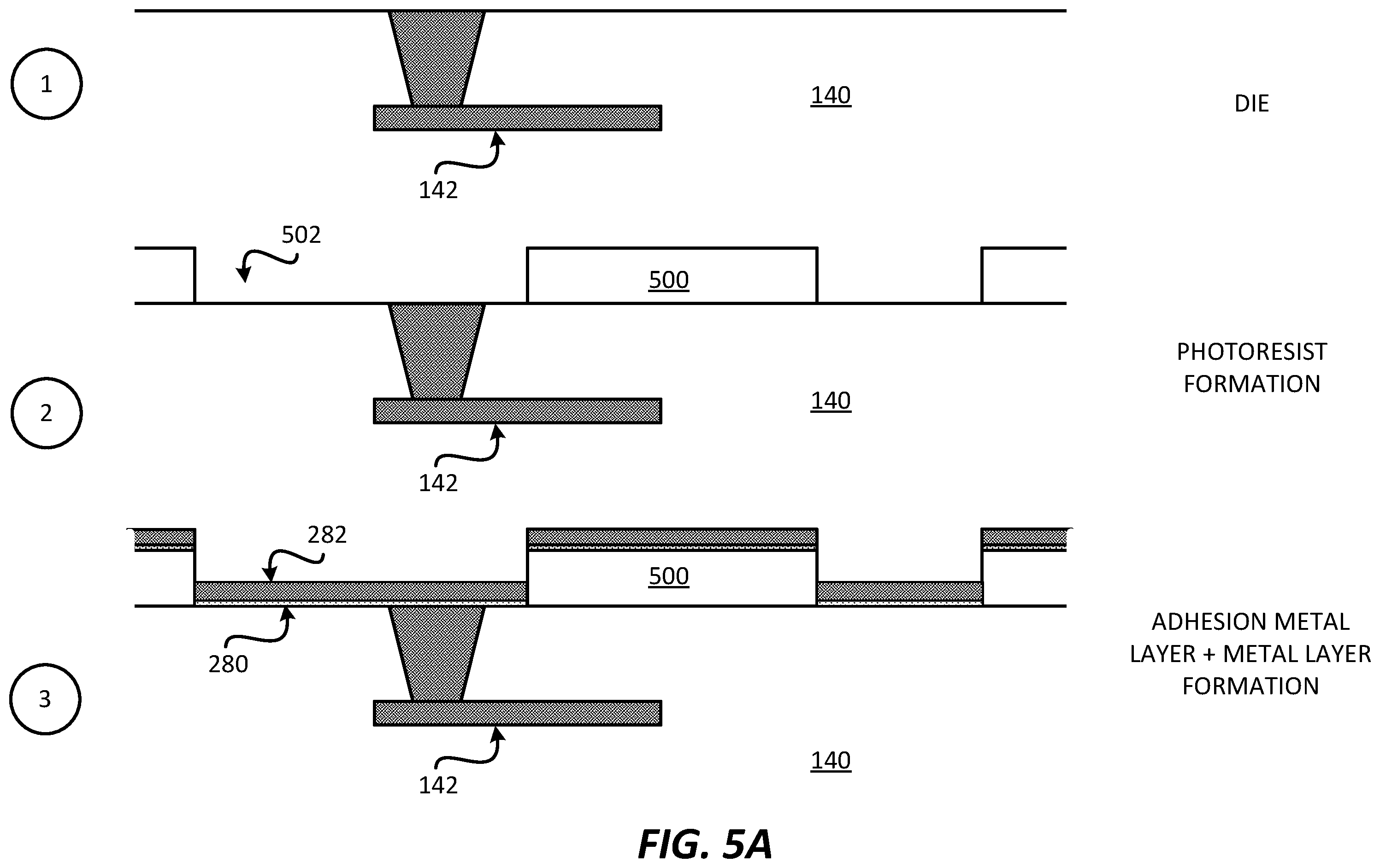 Patent US12581937 Figure 5 – Integrated device comprising metallization interconnects