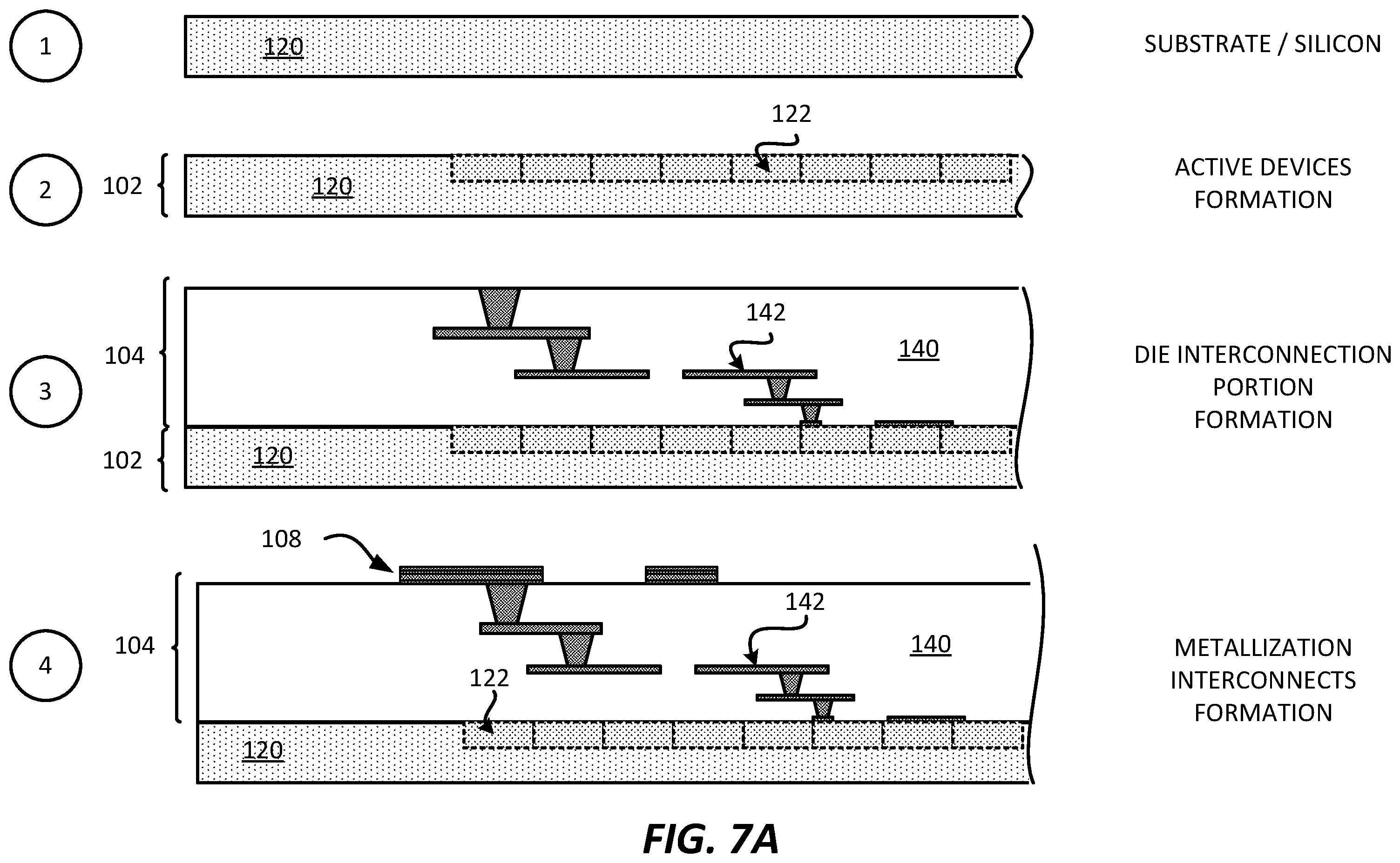Patent US12581937 Figure 12 – Integrated device comprising metallization interconnects