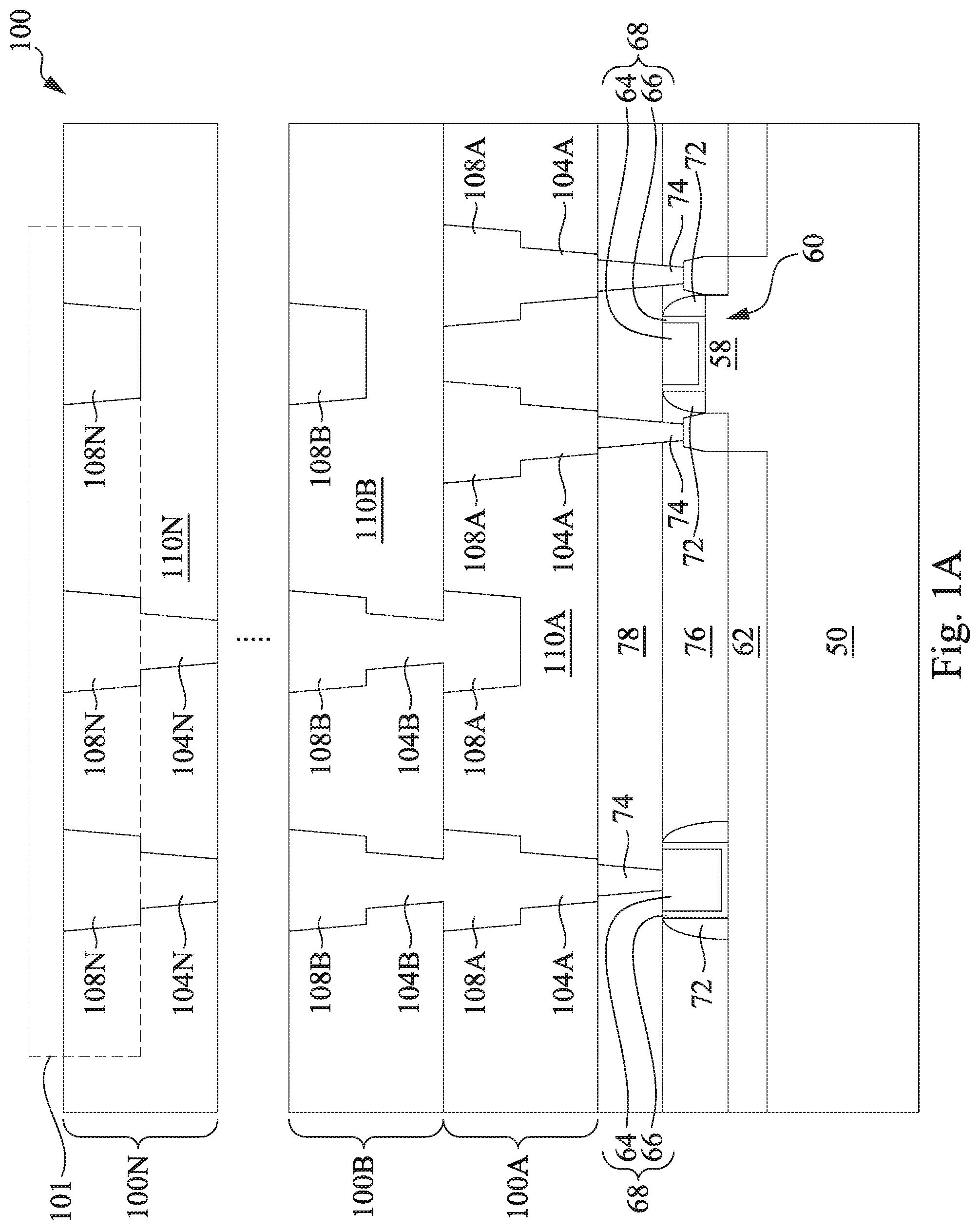 Patent US12581941 Figure 1 – Semiconductor device and method of forming thereof