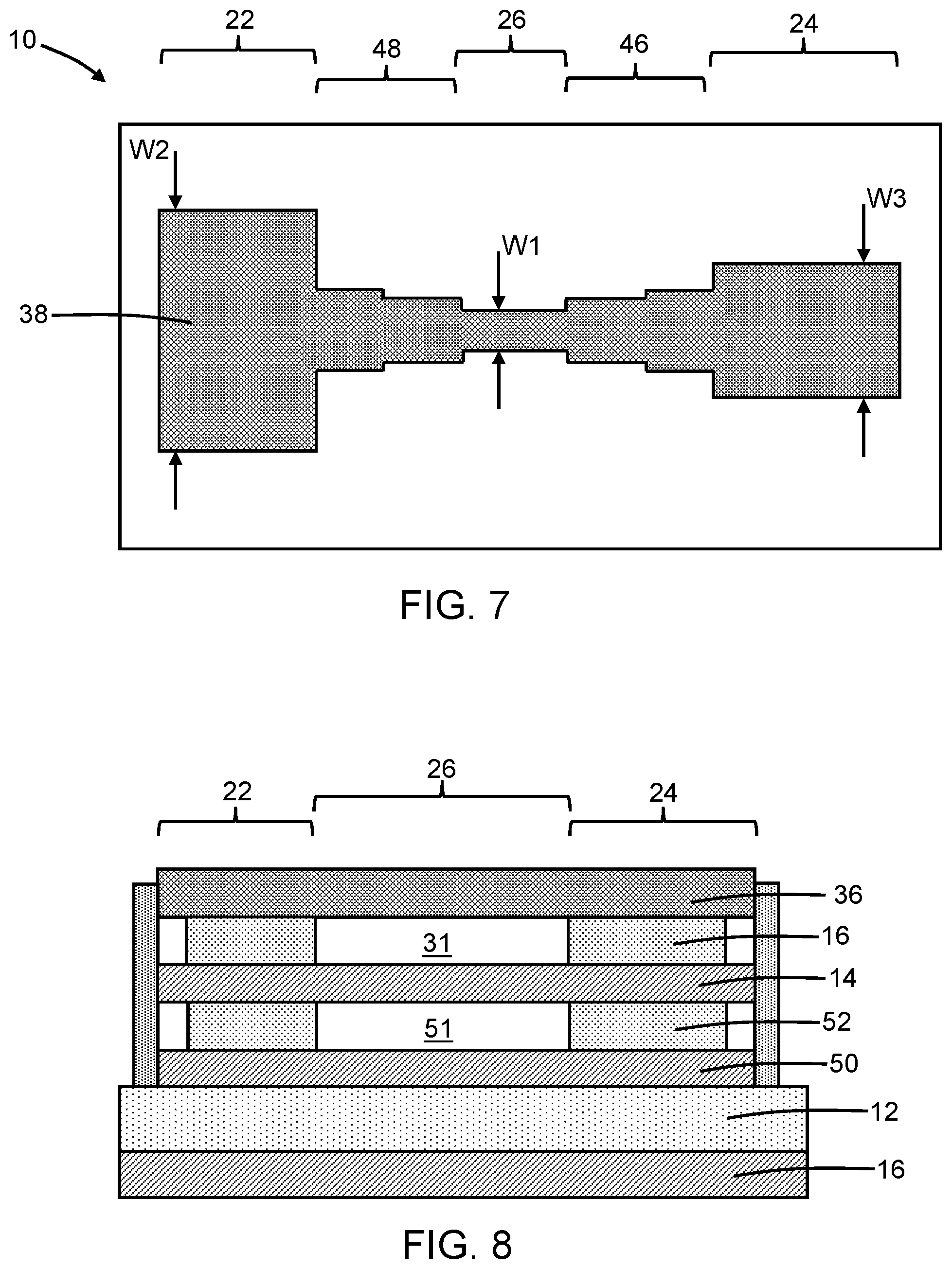 Patent US12581942 Figure 7 – Electronic fuses with an airgap under the fuse link