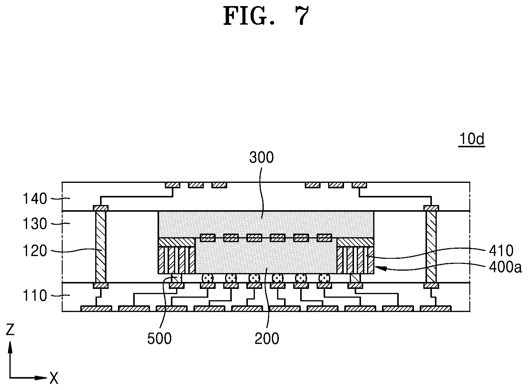 Patent US12581948 Figure 7 – Semiconductor package
