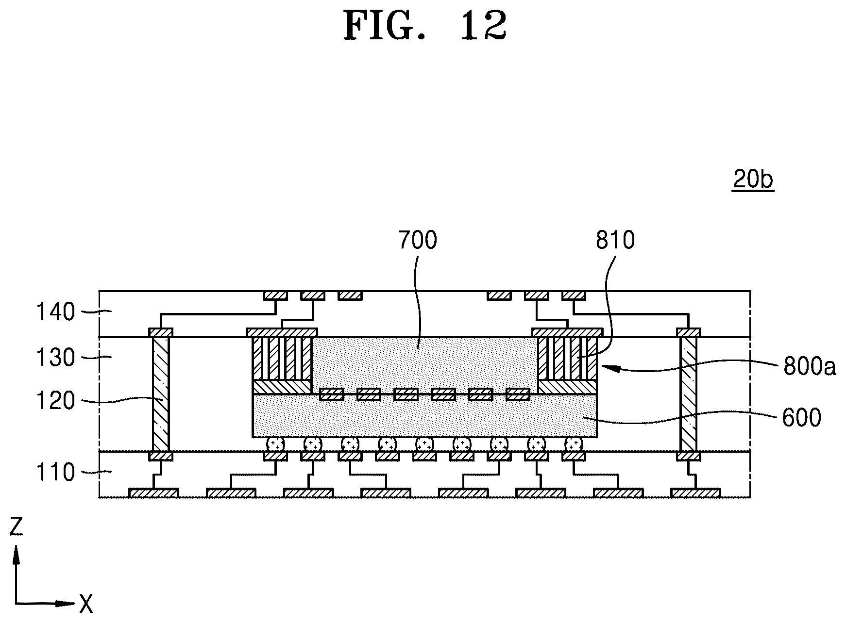 Patent US12581948 Figure 12 – Semiconductor package