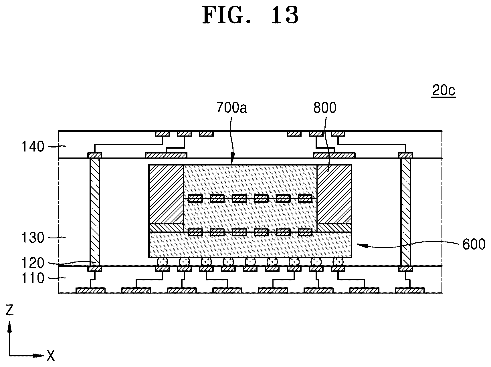Patent US12581948 Figure 13 – Semiconductor package