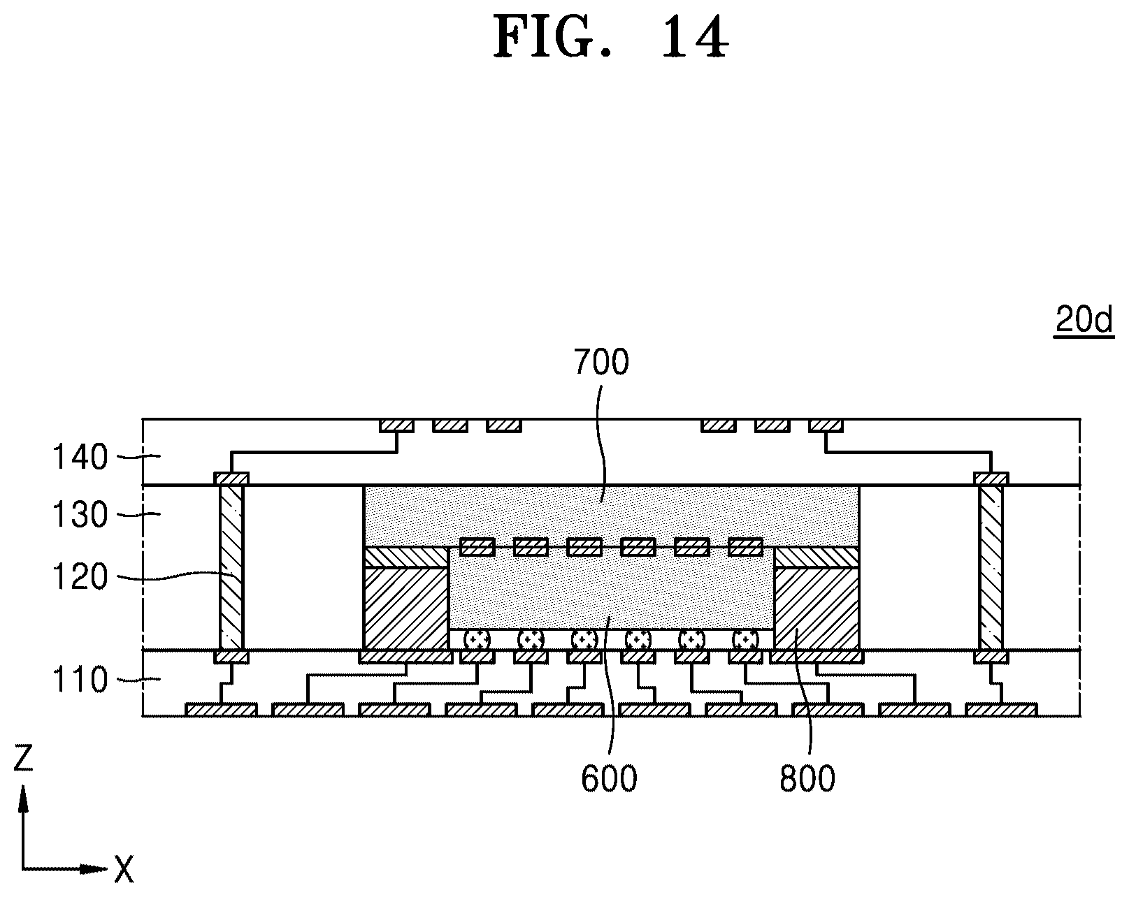 Patent US12581948 Figure 14 – Semiconductor package
