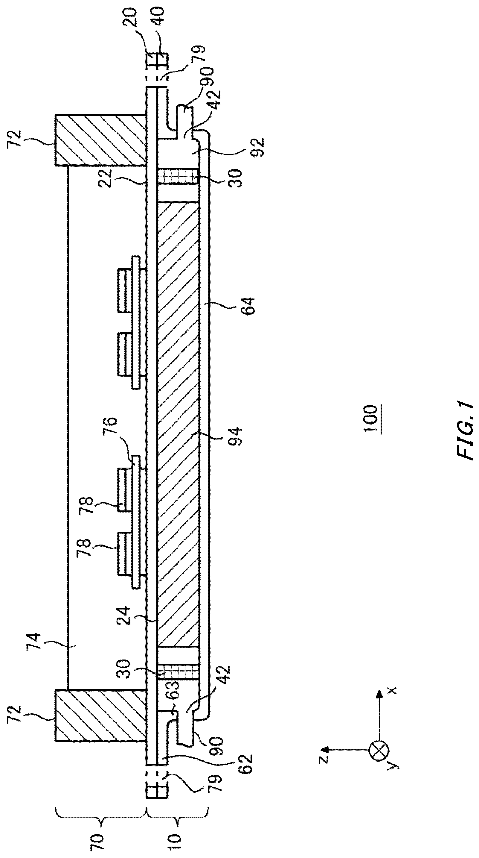 Patent US12581950 Figure 1 – Semiconductor cooling apparatus with uniform flow distribution structures