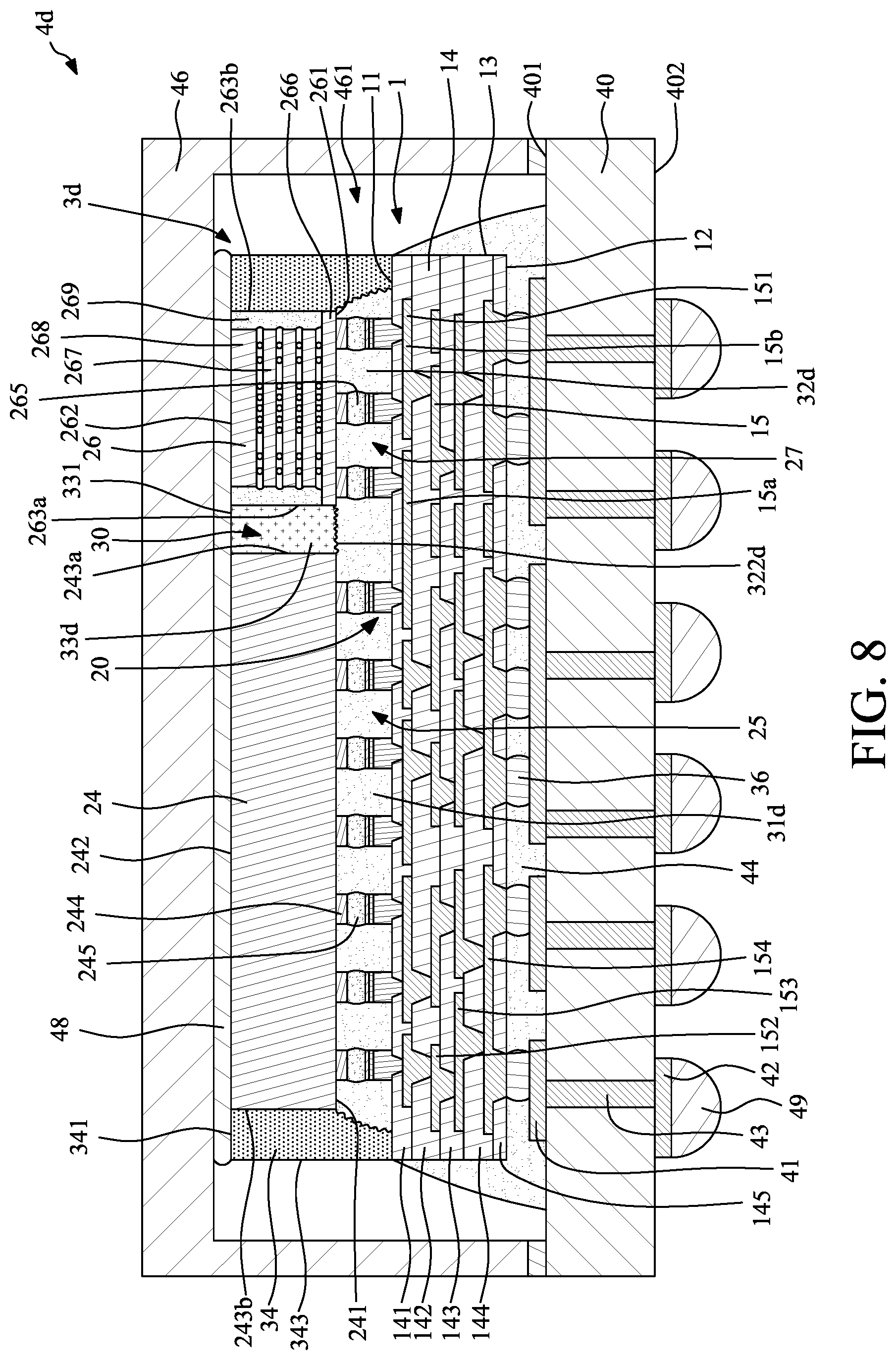 Patent US12581952 Figure 8 – Package structure and method for manufacturing the same