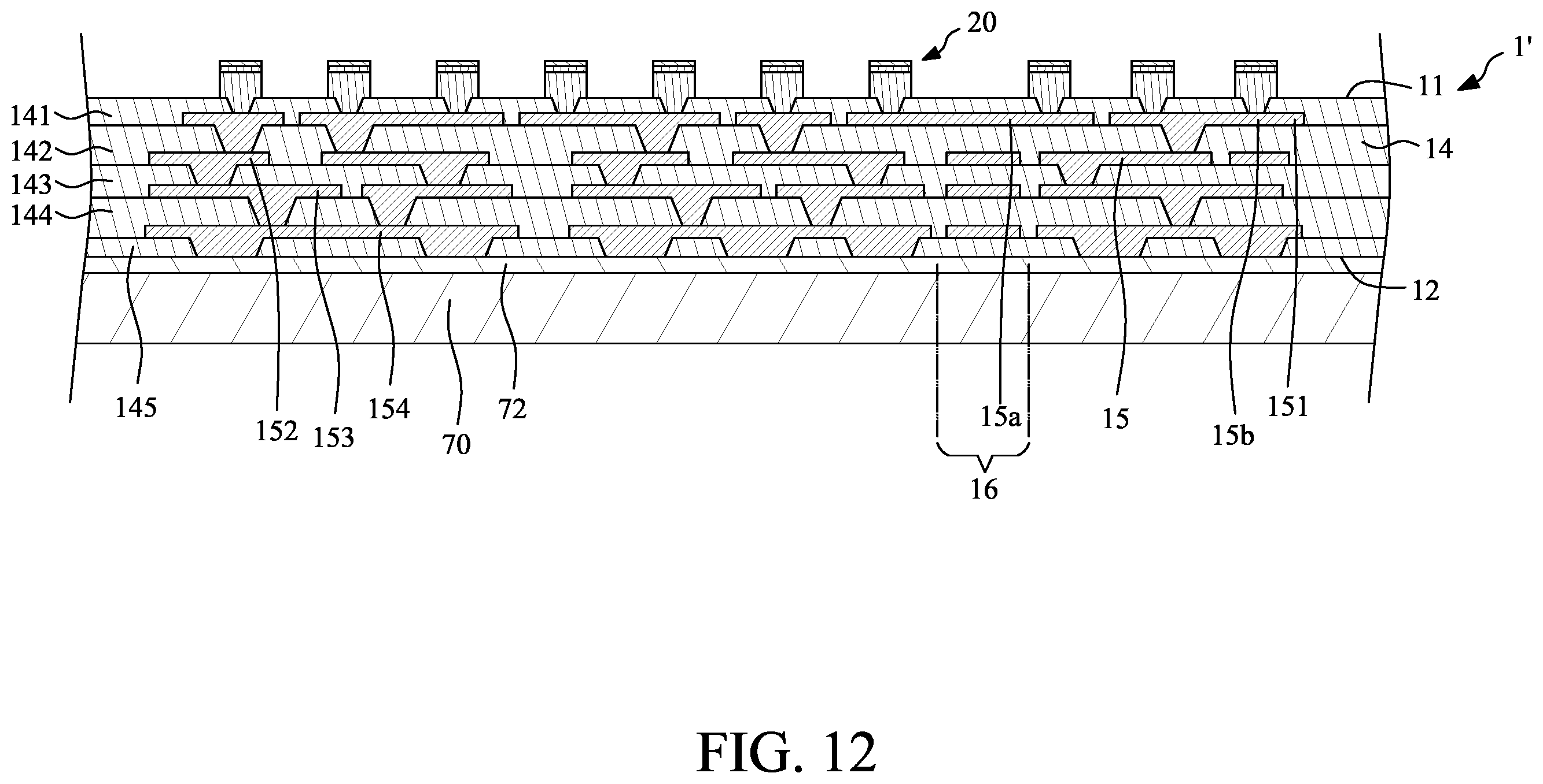 Patent US12581952 Figure 12 – Package structure and method for manufacturing the same