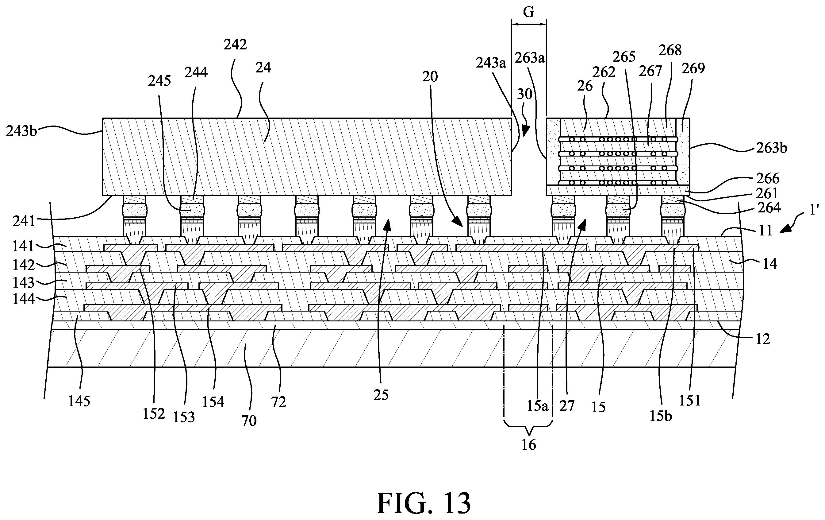 Patent US12581952 Figure 13 – Package structure and method for manufacturing the same