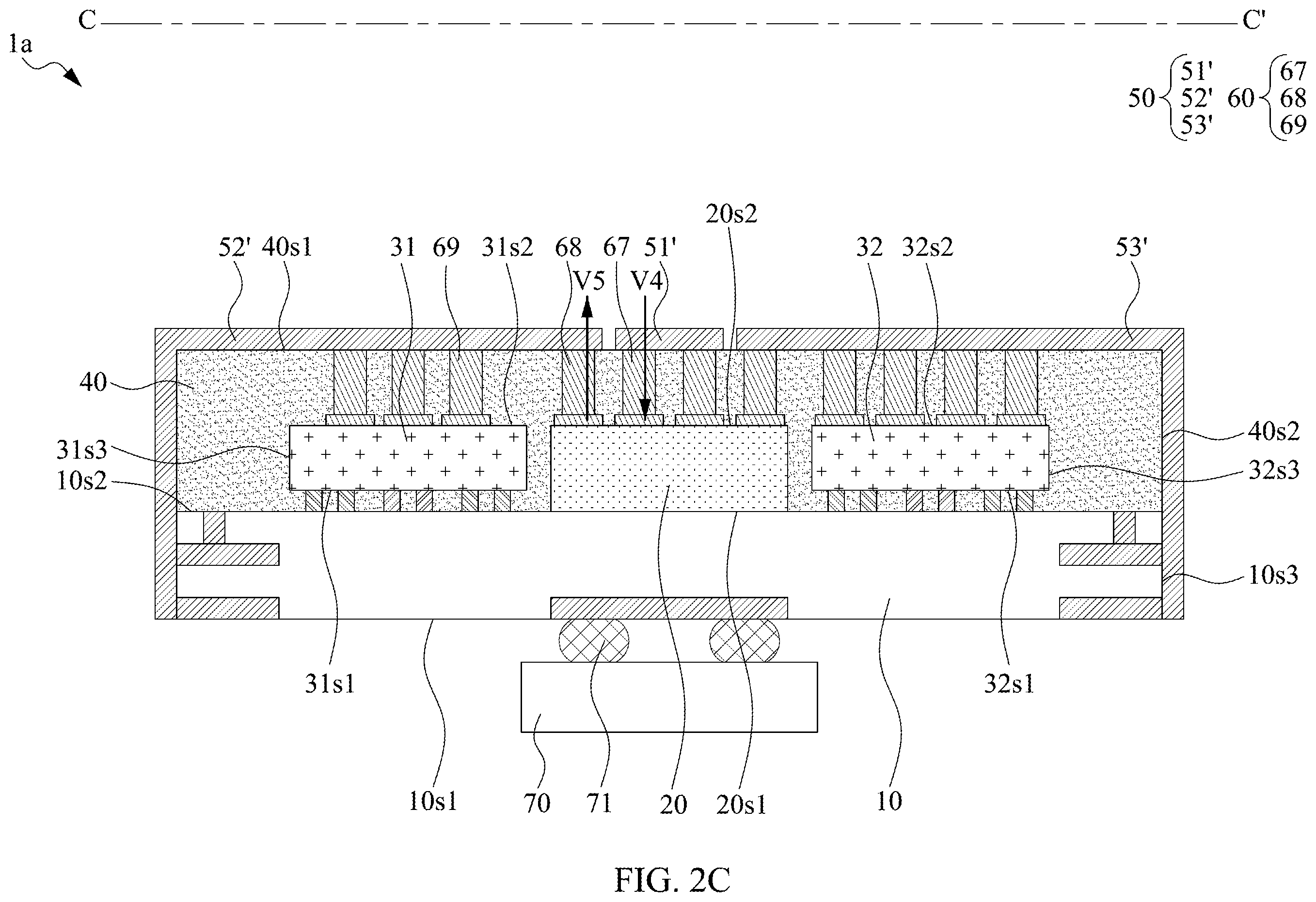 Patent US12581955 Figure 4 – Electronic devices comprising voltage regulator and electromagnetic interference (EMI) shielding structure transmitting voltages